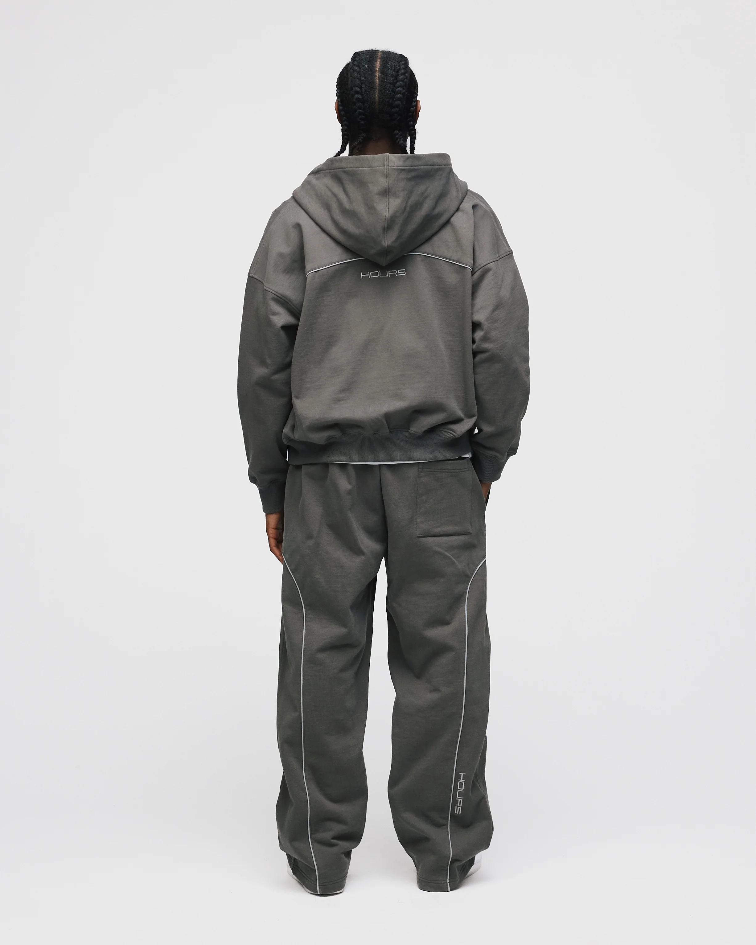 Arc Zip Hoodie - Charcoal - Image 7