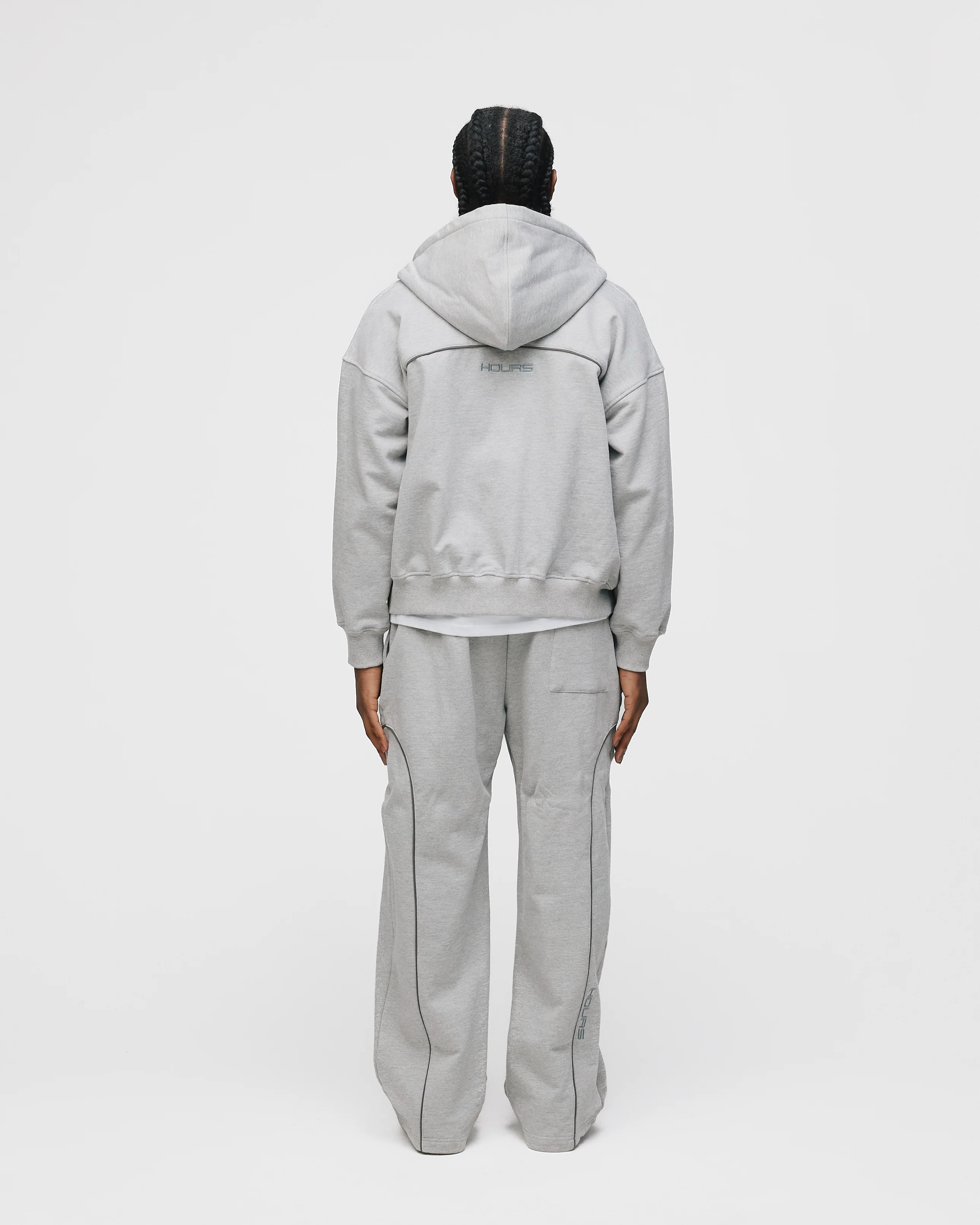 Arc Zip Hoodie - Grey - Image 7