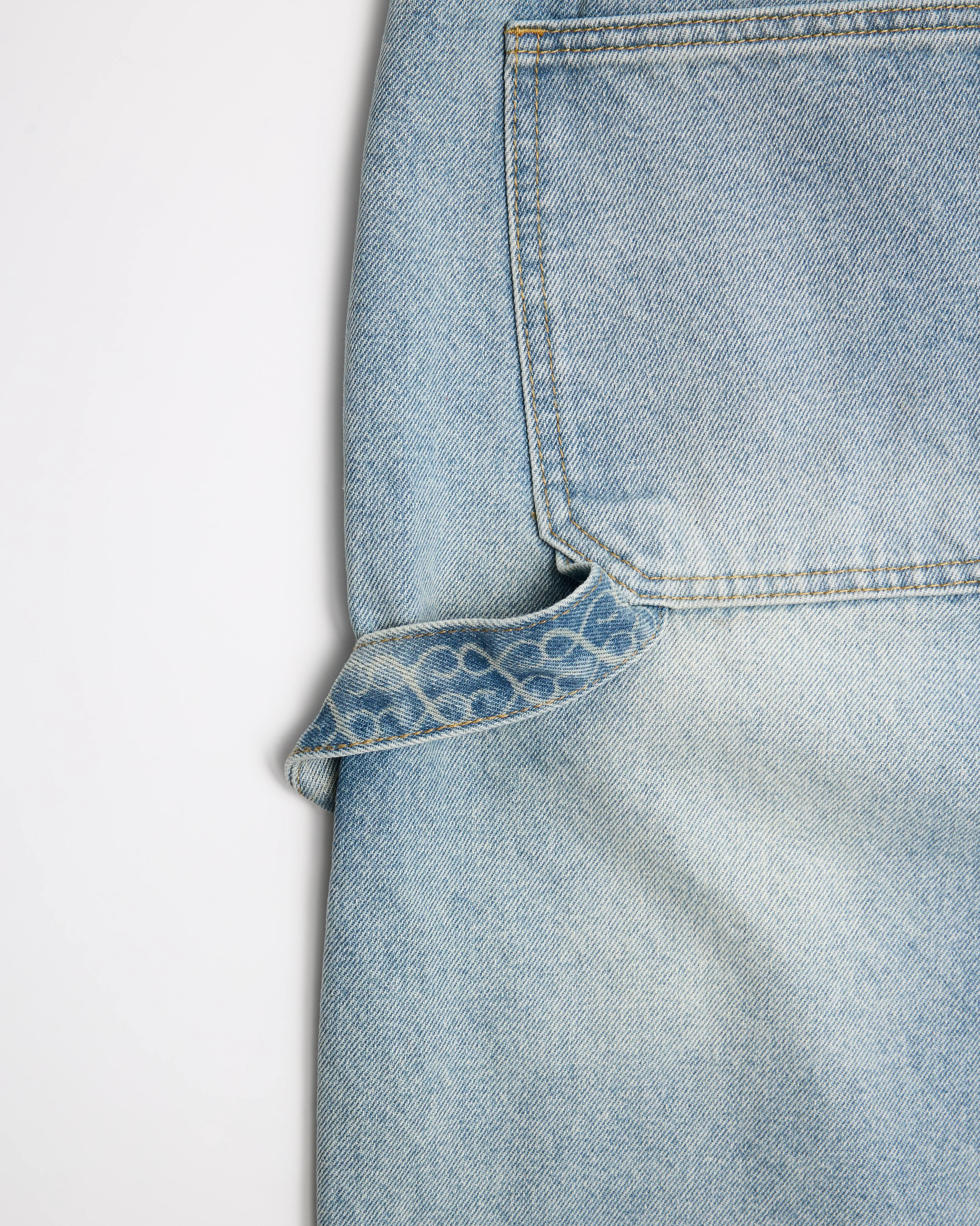 Baggy Denim Shorts - Light Blue - Image 7