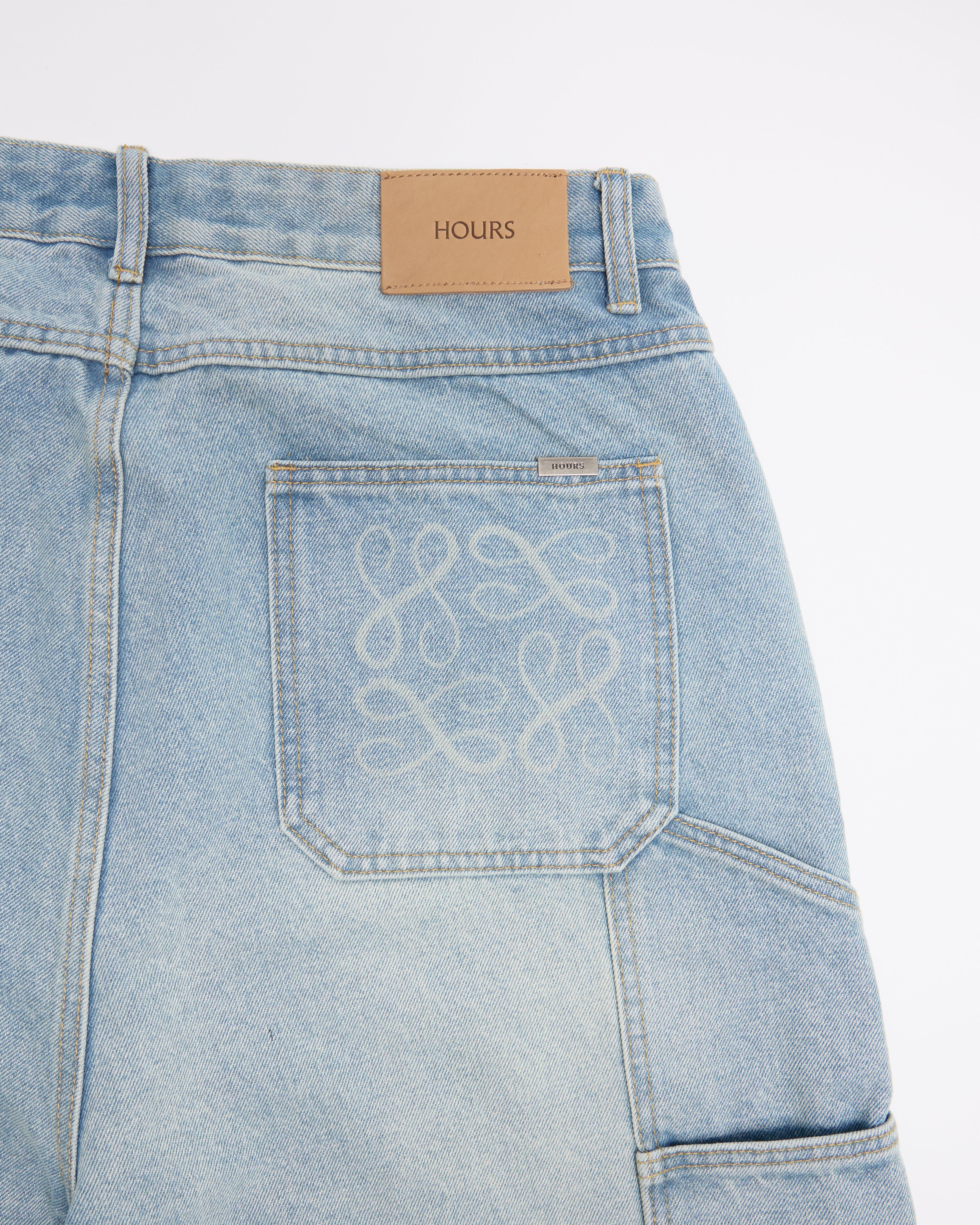Baggy Denim Shorts - Light Blue - Image 8