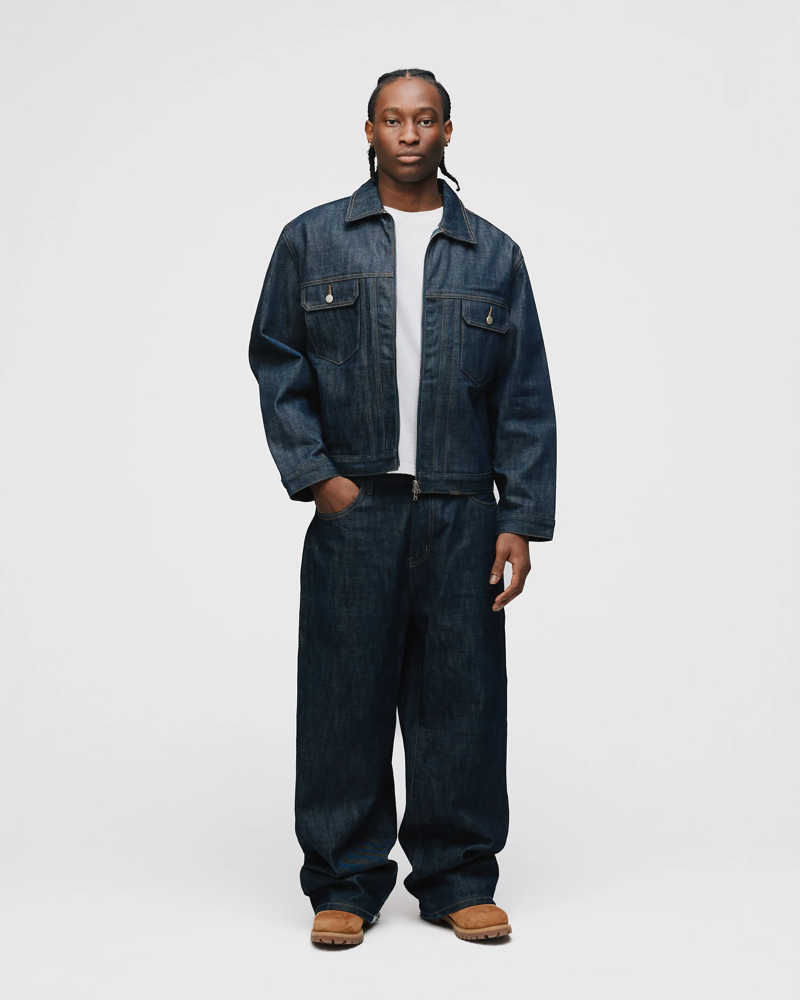 Baggy Raw Denim - Indigo - Image 4