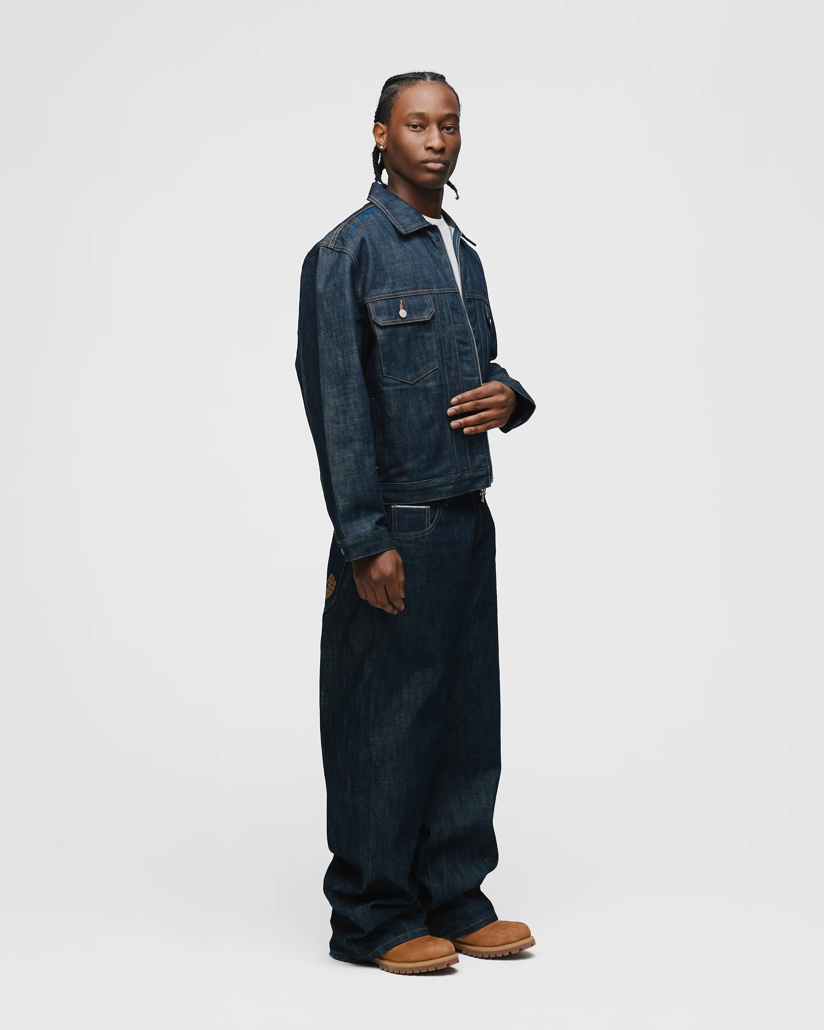 Baggy Raw Denim - Indigo - Image 5