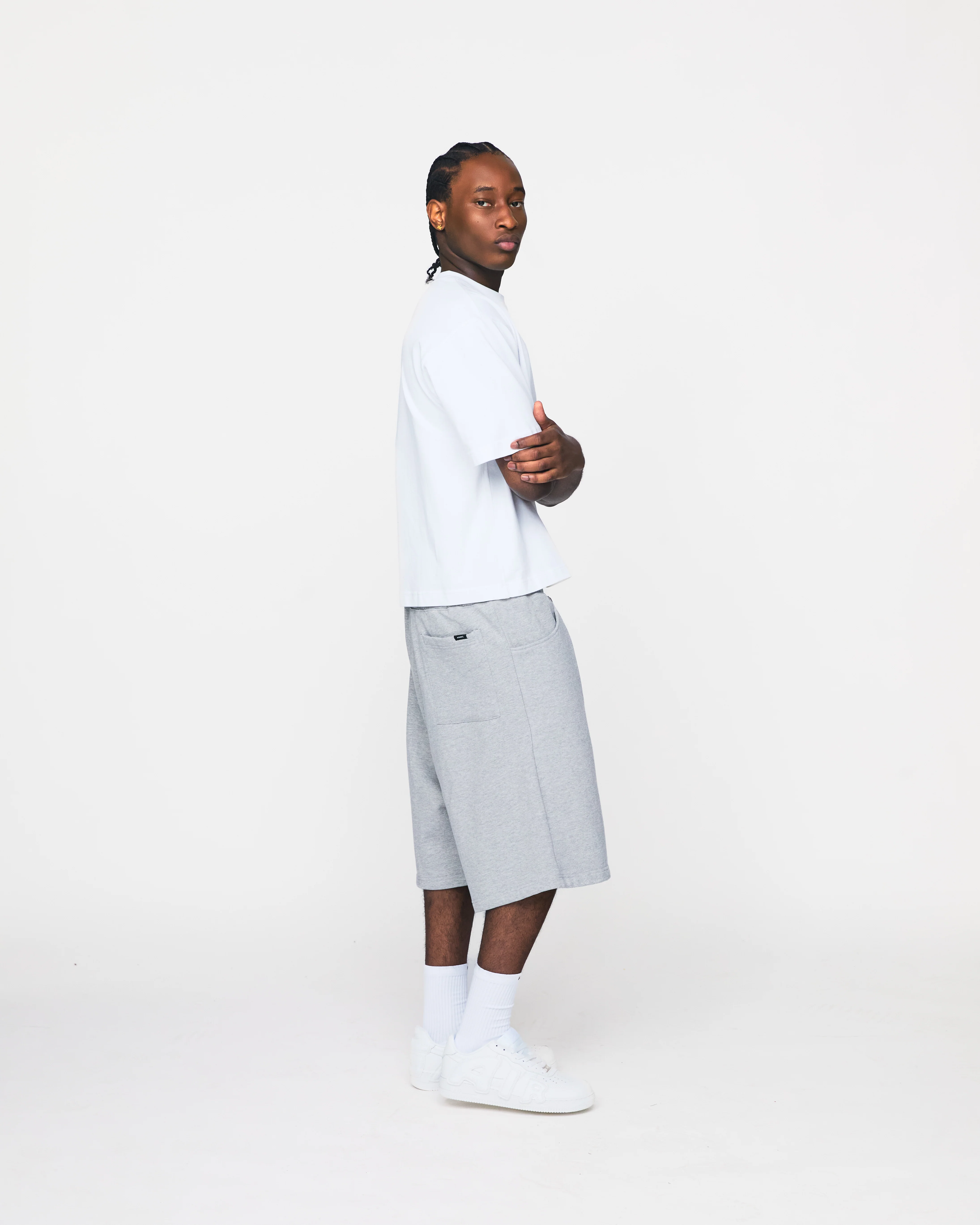 Baggy Sweatshorts - Grey - Image 5