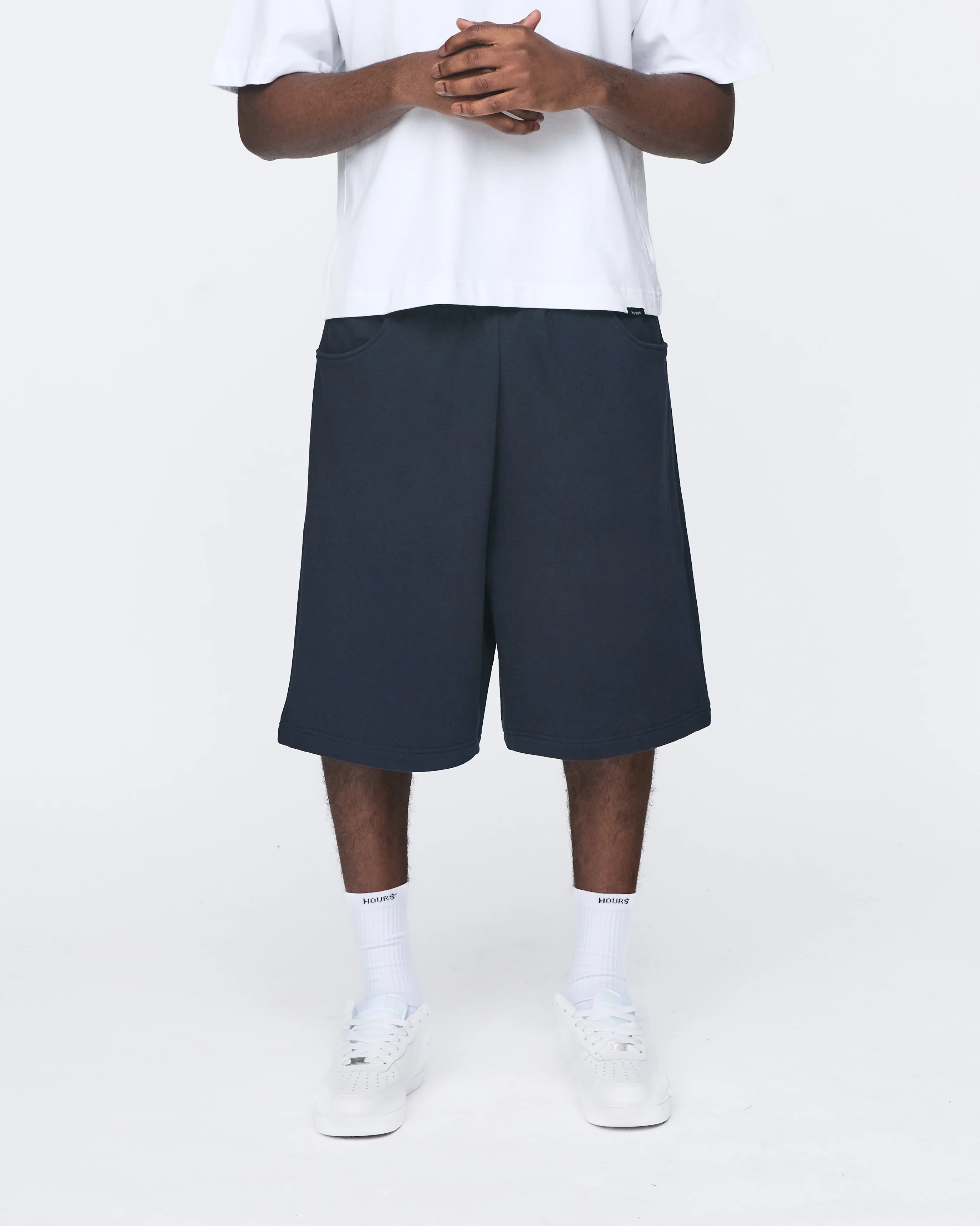 Baggy Sweatshorts - Navy - Image 3