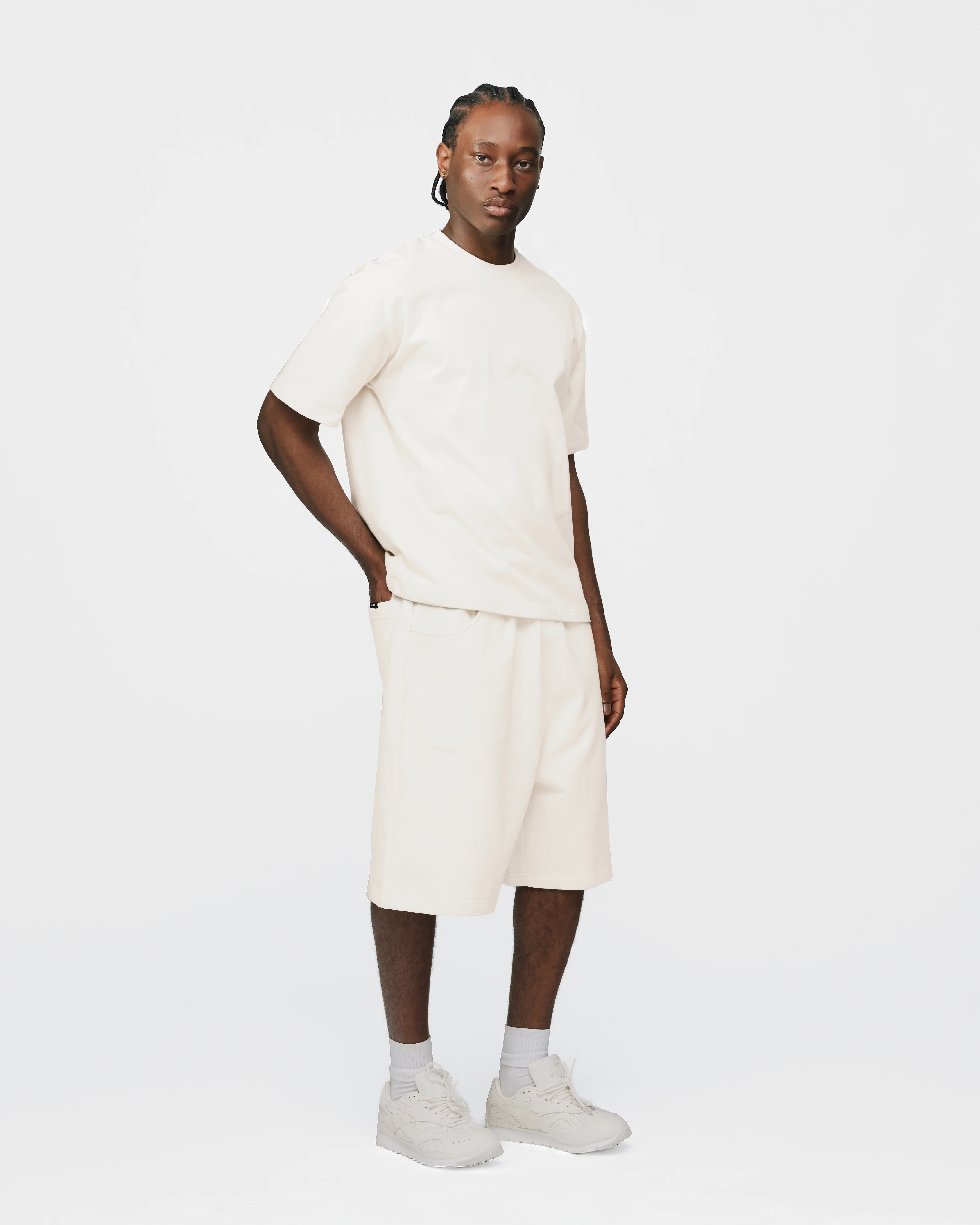Baggy Sweatshorts - Oyster - Image 2