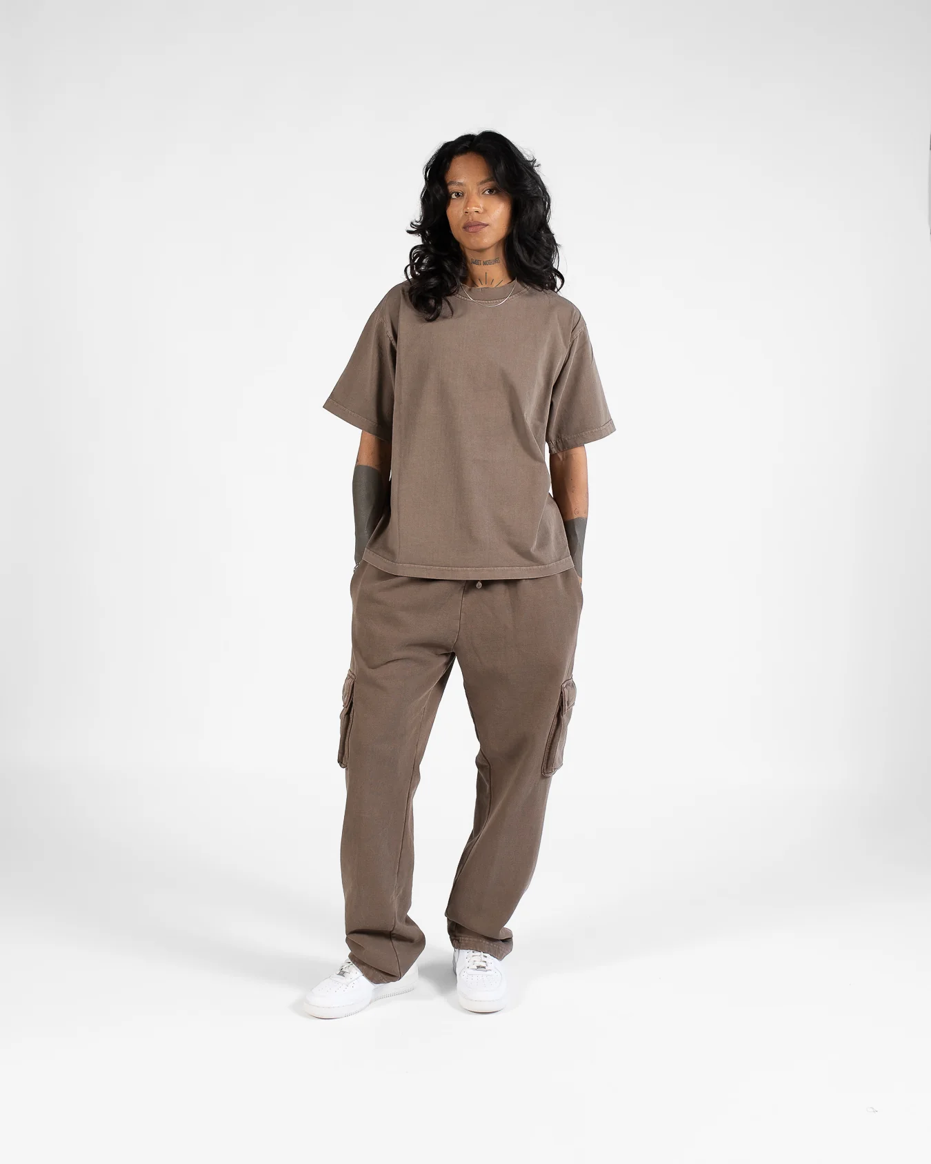 Baggy Cargo Sweatpants - Vintage Brown - Image 8