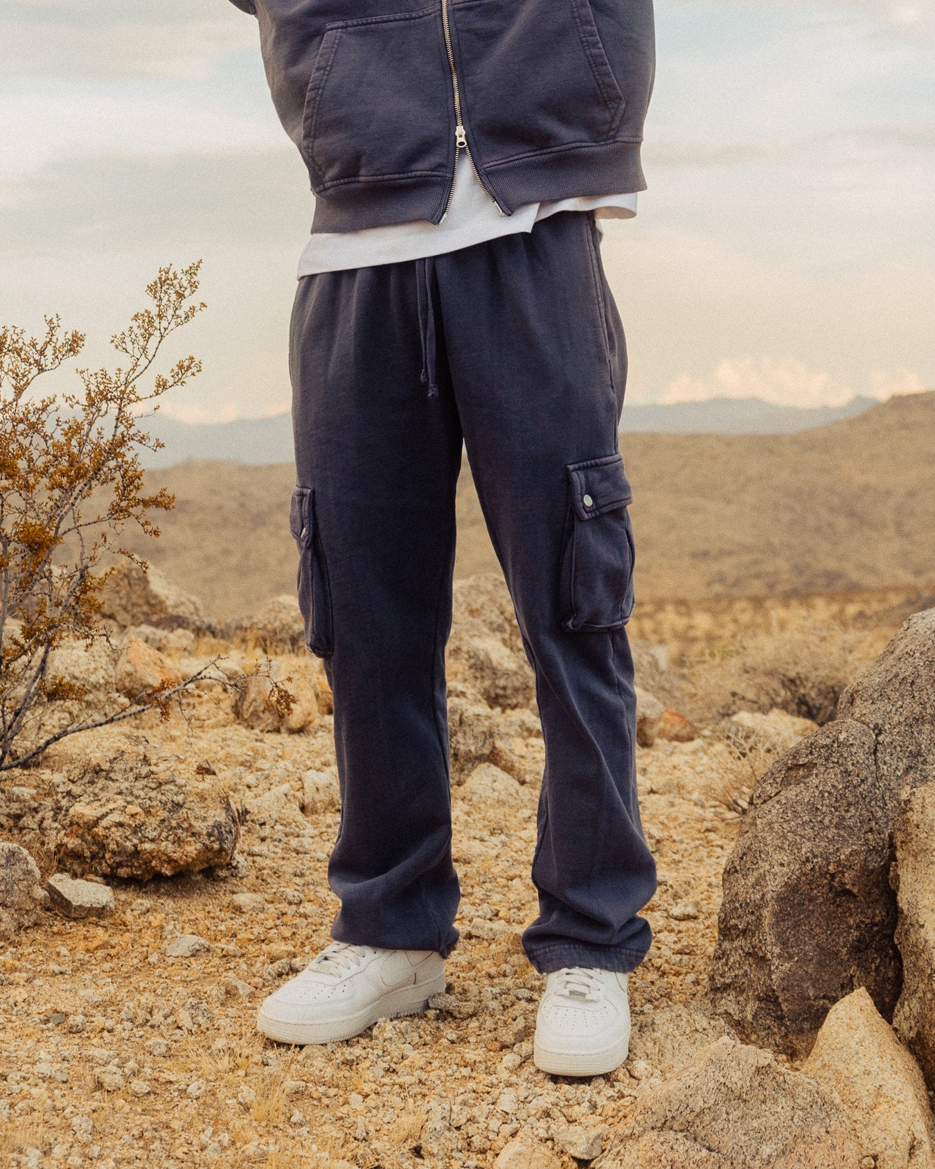 Baggy Cargo Sweatpants - Vintage Midnight - Image 7