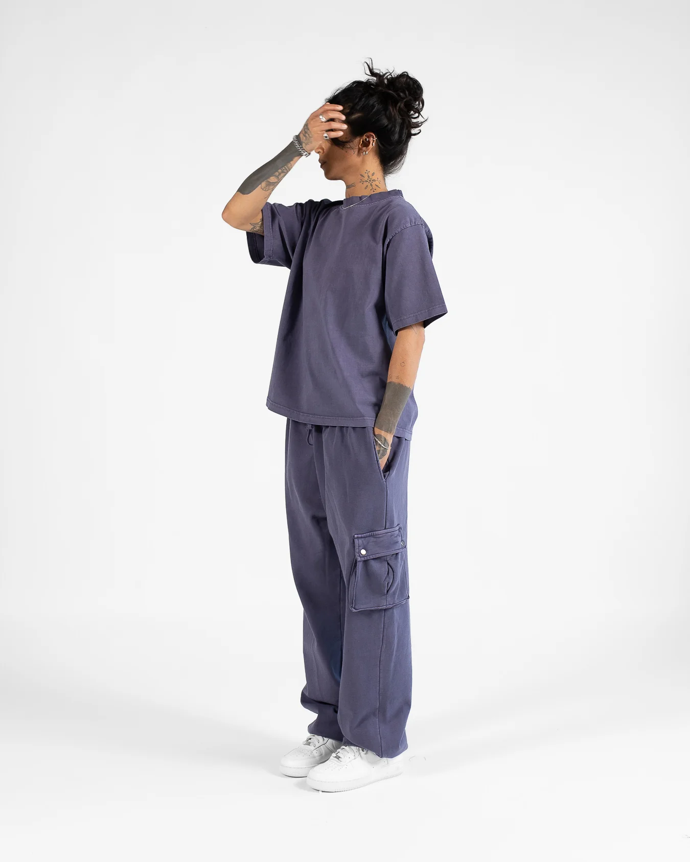 Baggy Cargo Sweatpants - Vintage Midnight - Image 8