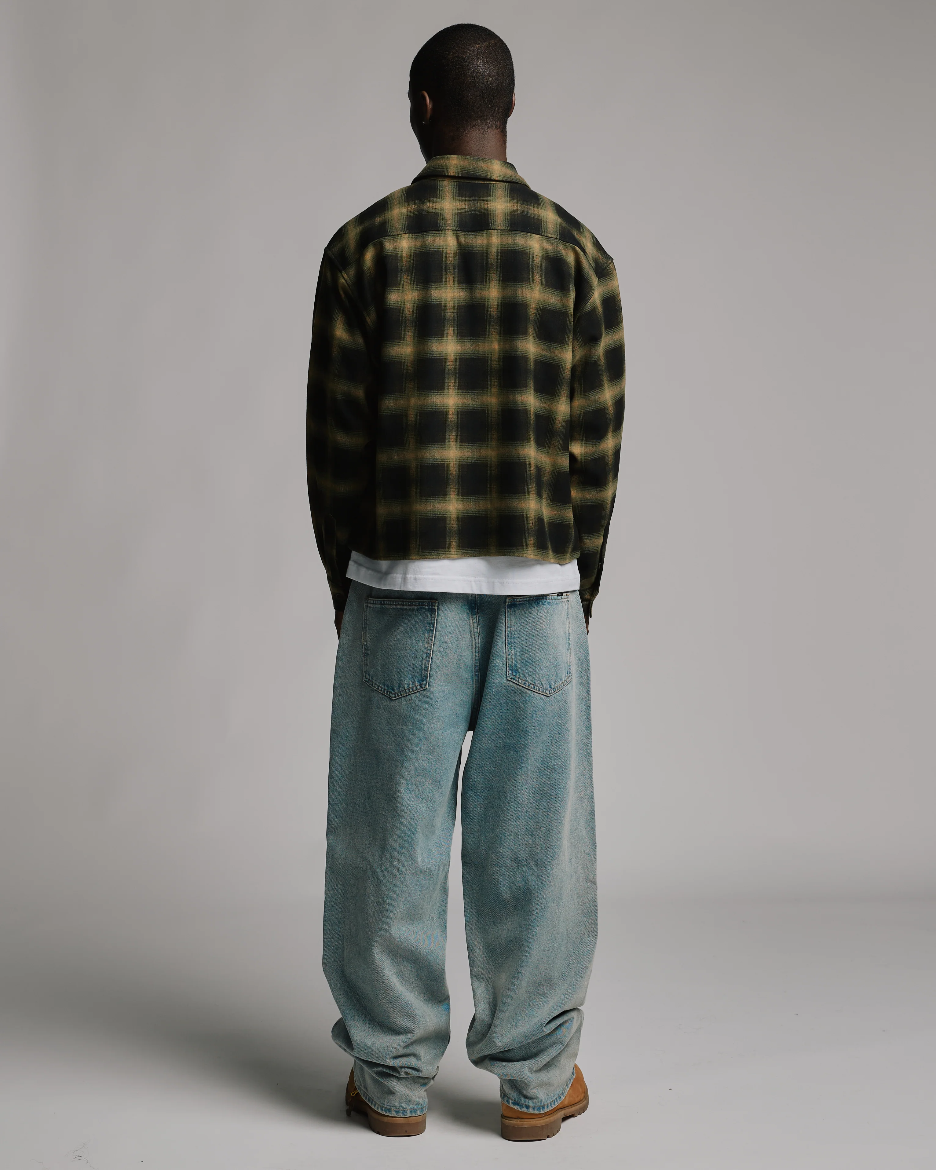 Cropped Flannel - Green - Image 6