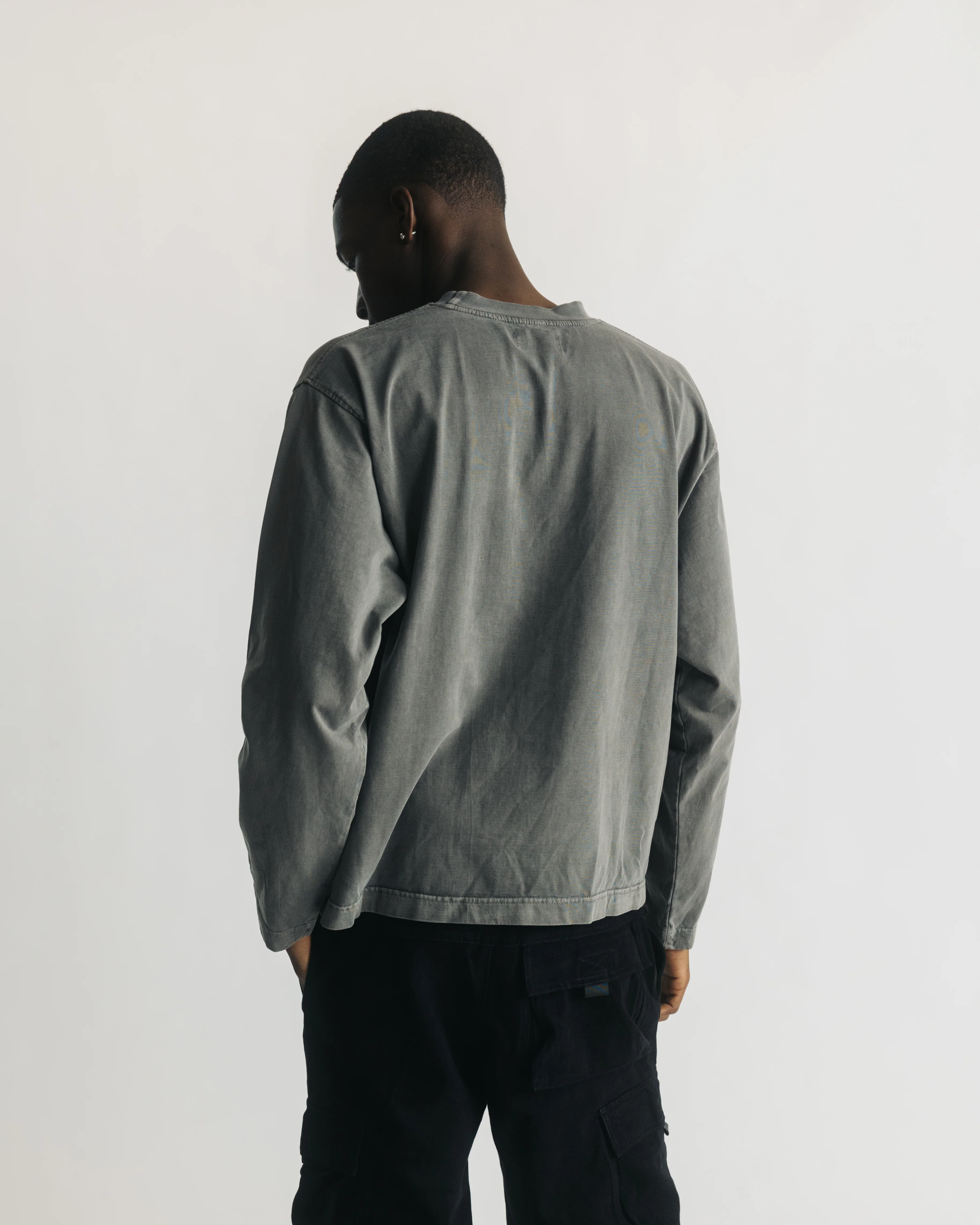 Cropped Long Sleeve - Vintage Grey - Image 4