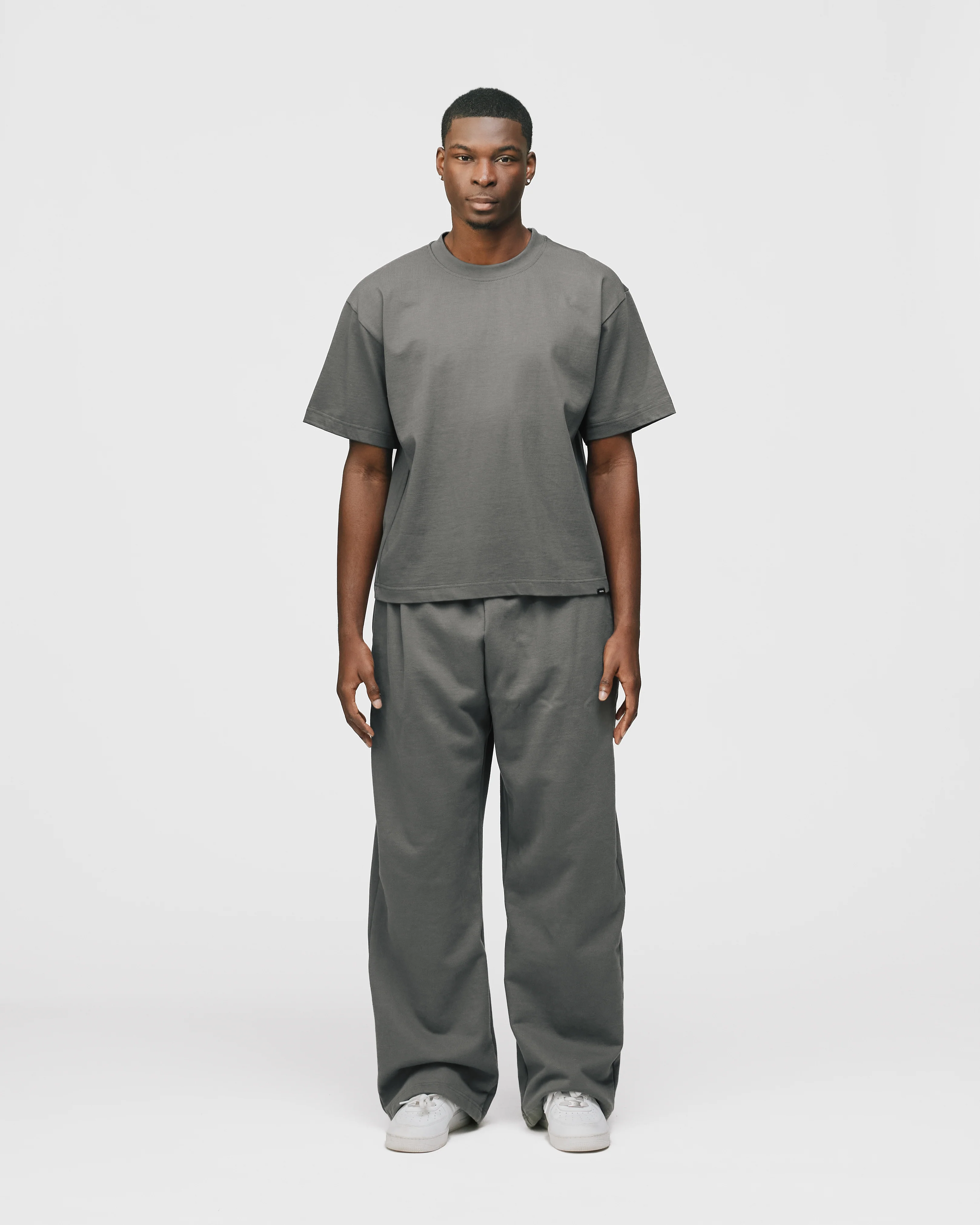 Cropped T-Shirt - Charcoal - Image 7