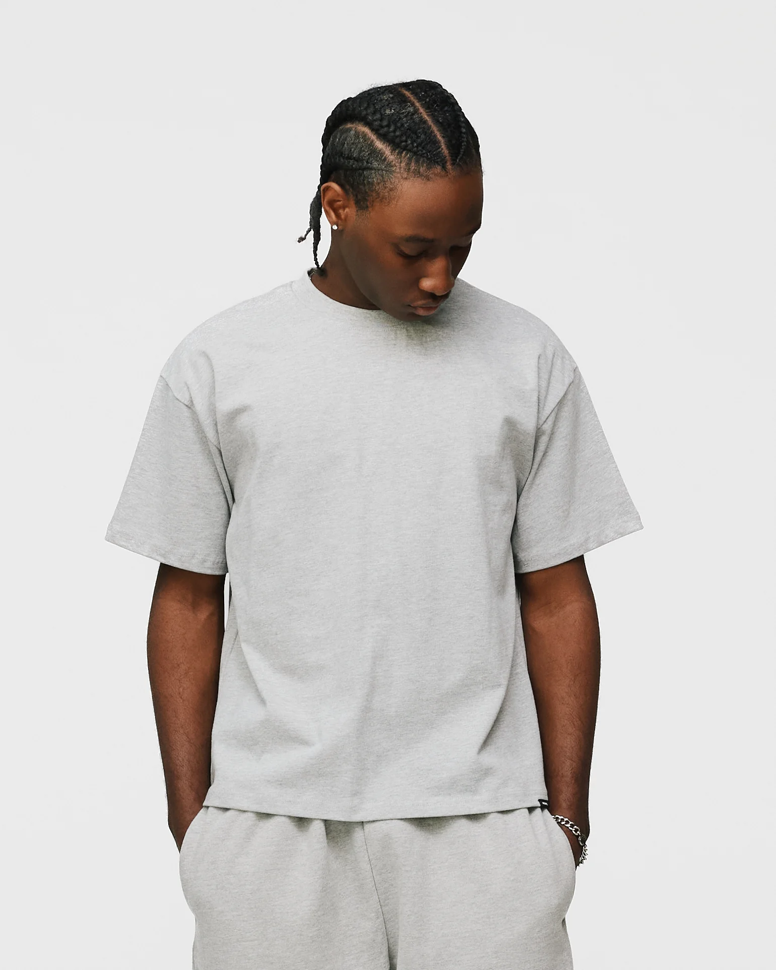 Cropped T-Shirt - Grey - Image 3