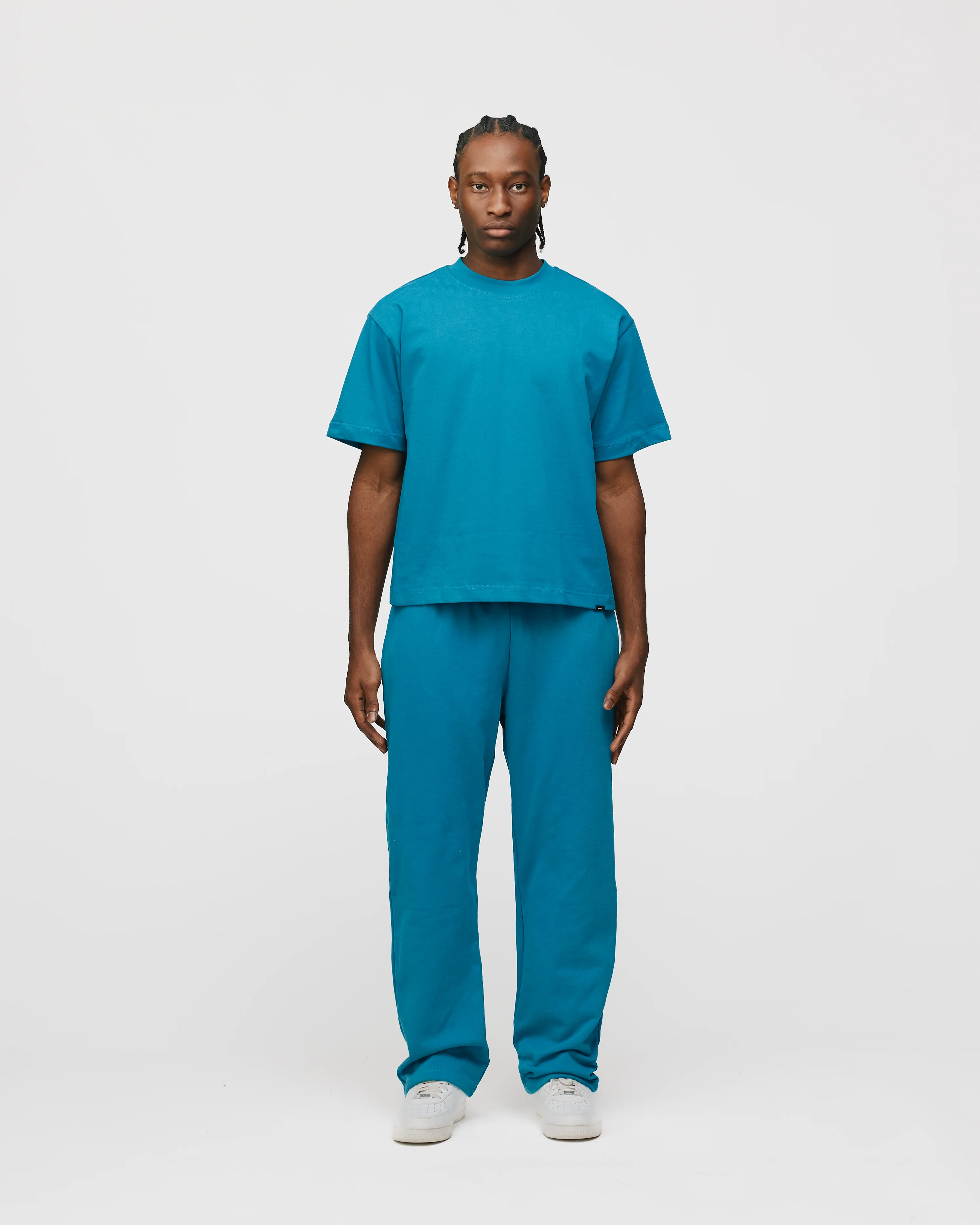Cropped T-Shirt - Aqua - Image 2