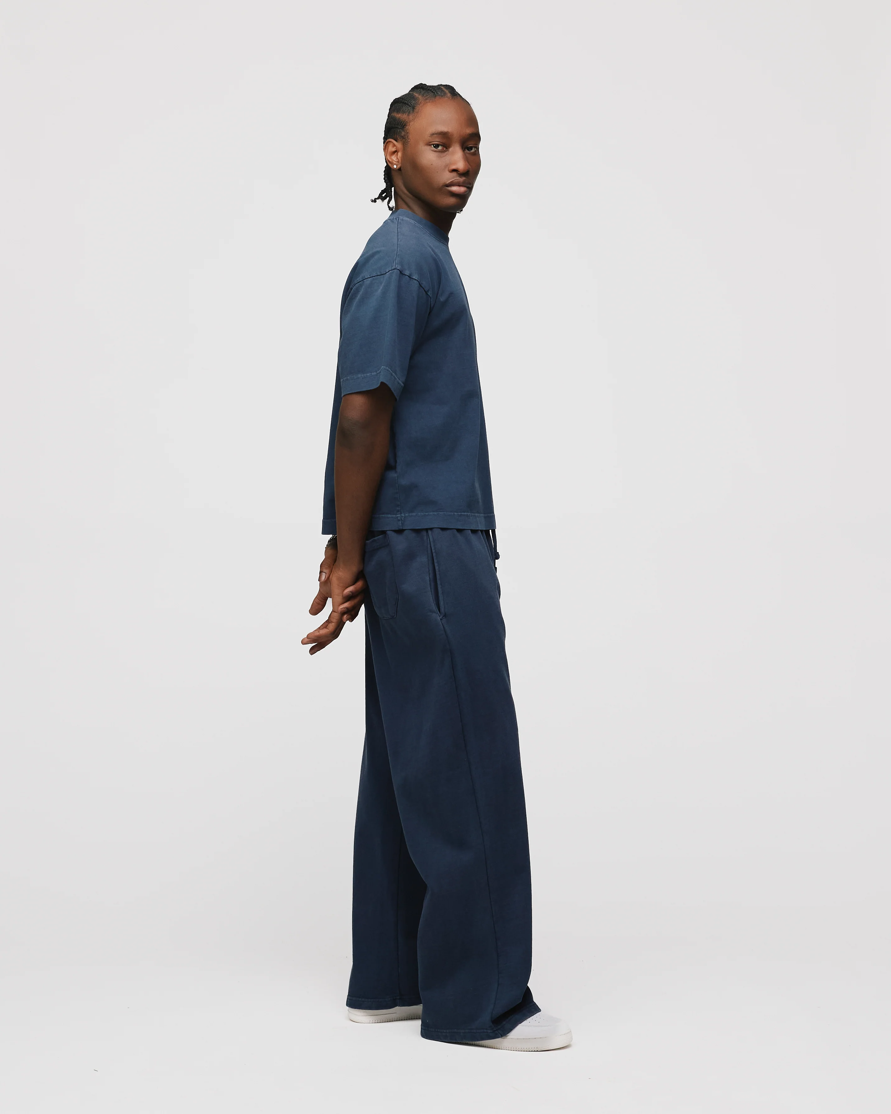Cropped T-Shirt - Vintage Navy - Image 6
