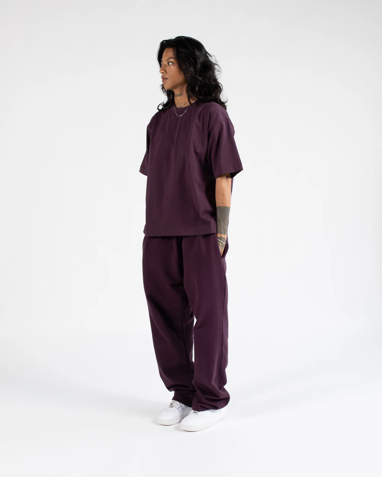 Cropped T-Shirt - Wine - Image 4