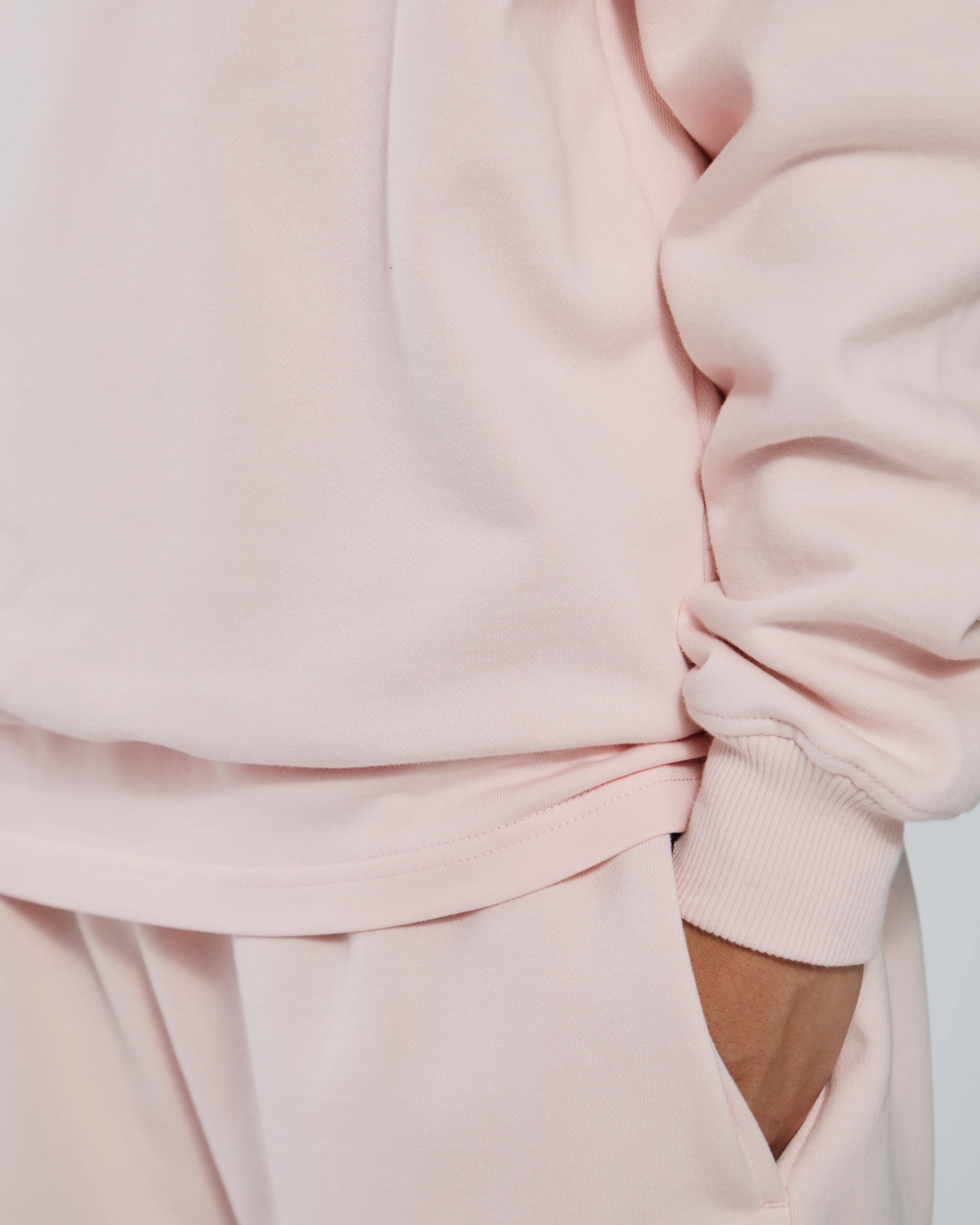Drop Shoulder Crewneck - Blush - Image 7