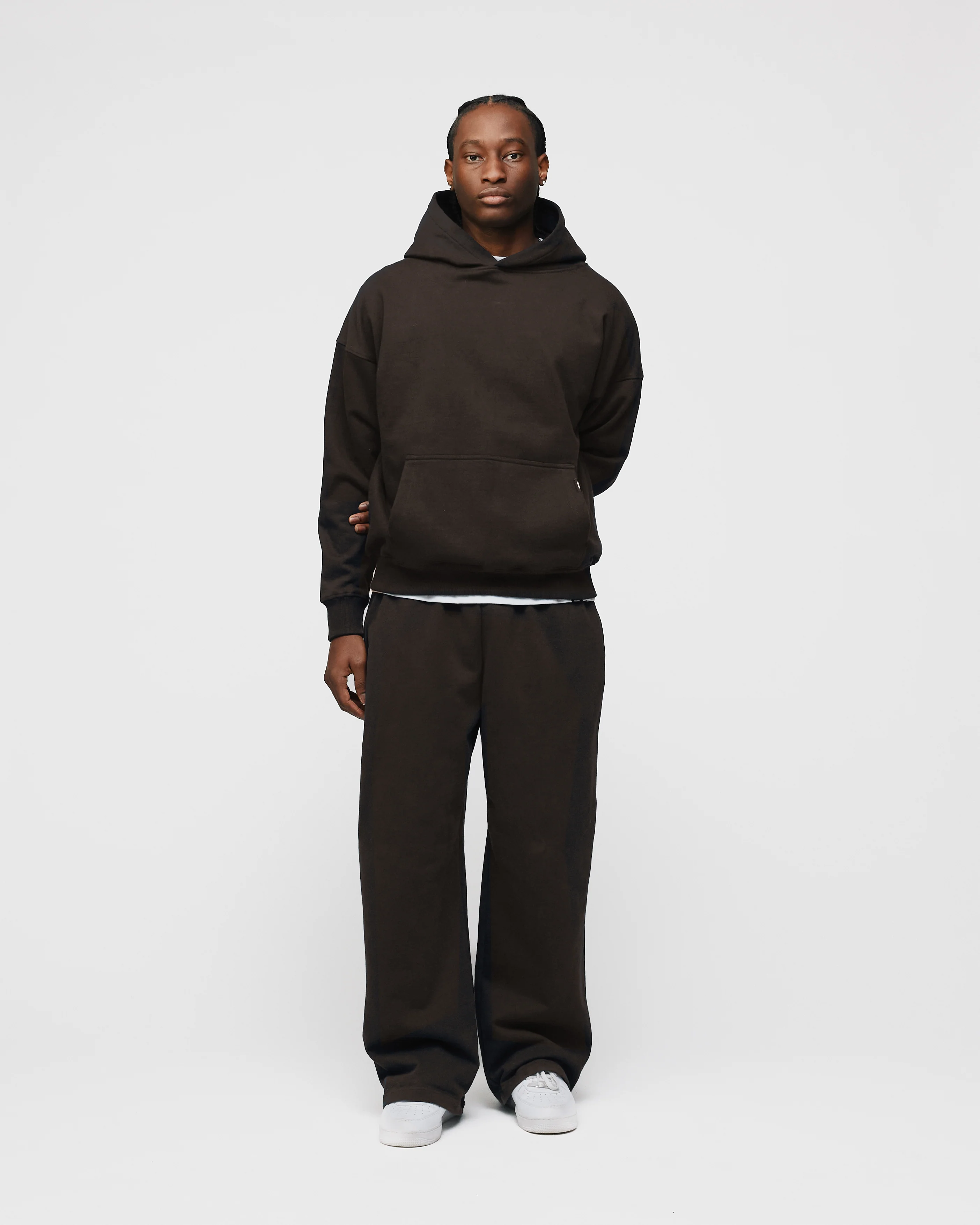 Drop Shoulder Hoodie - Espresso - Image 4