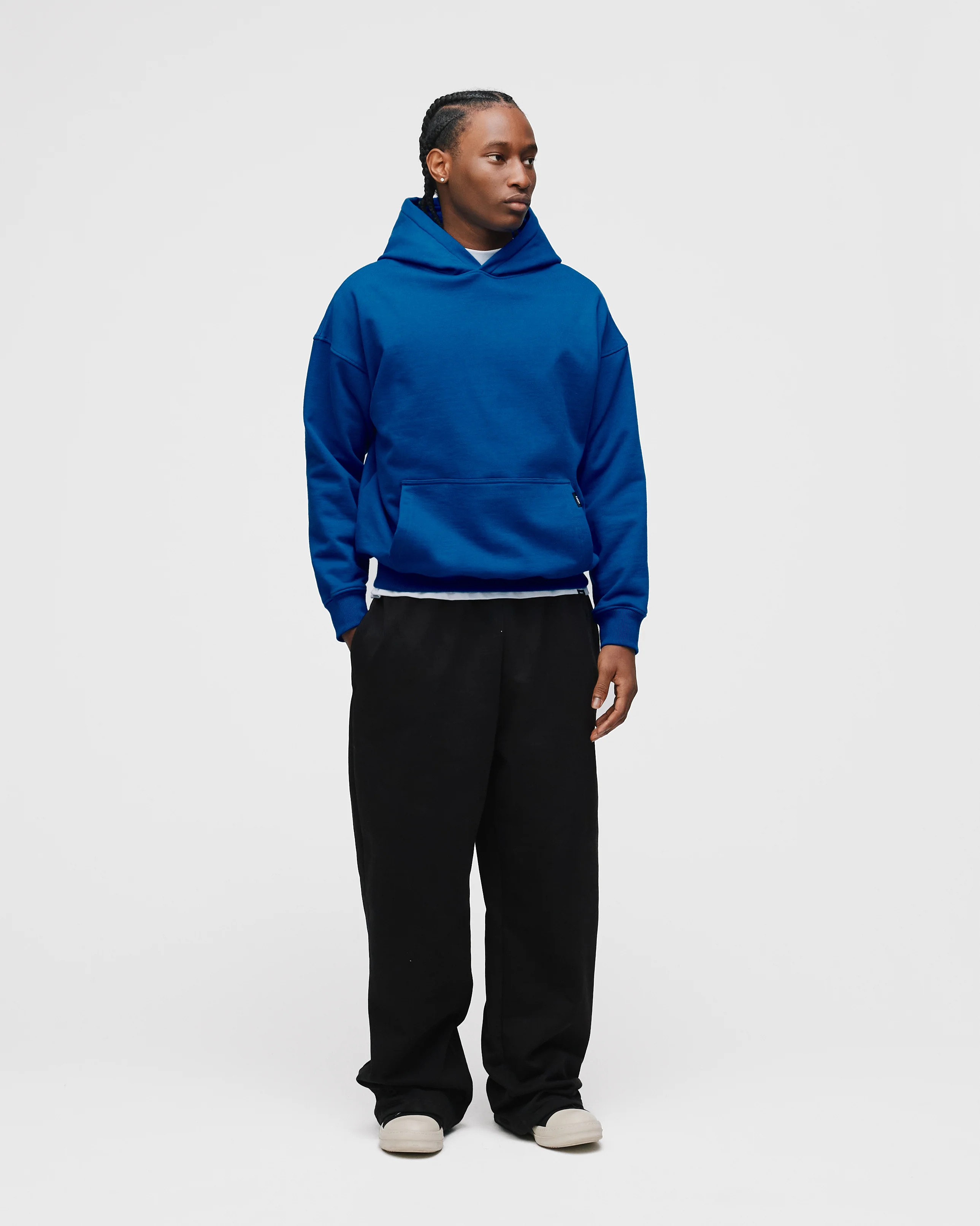 Drop Shoulder Hoodie - Royal Blue - Image 4