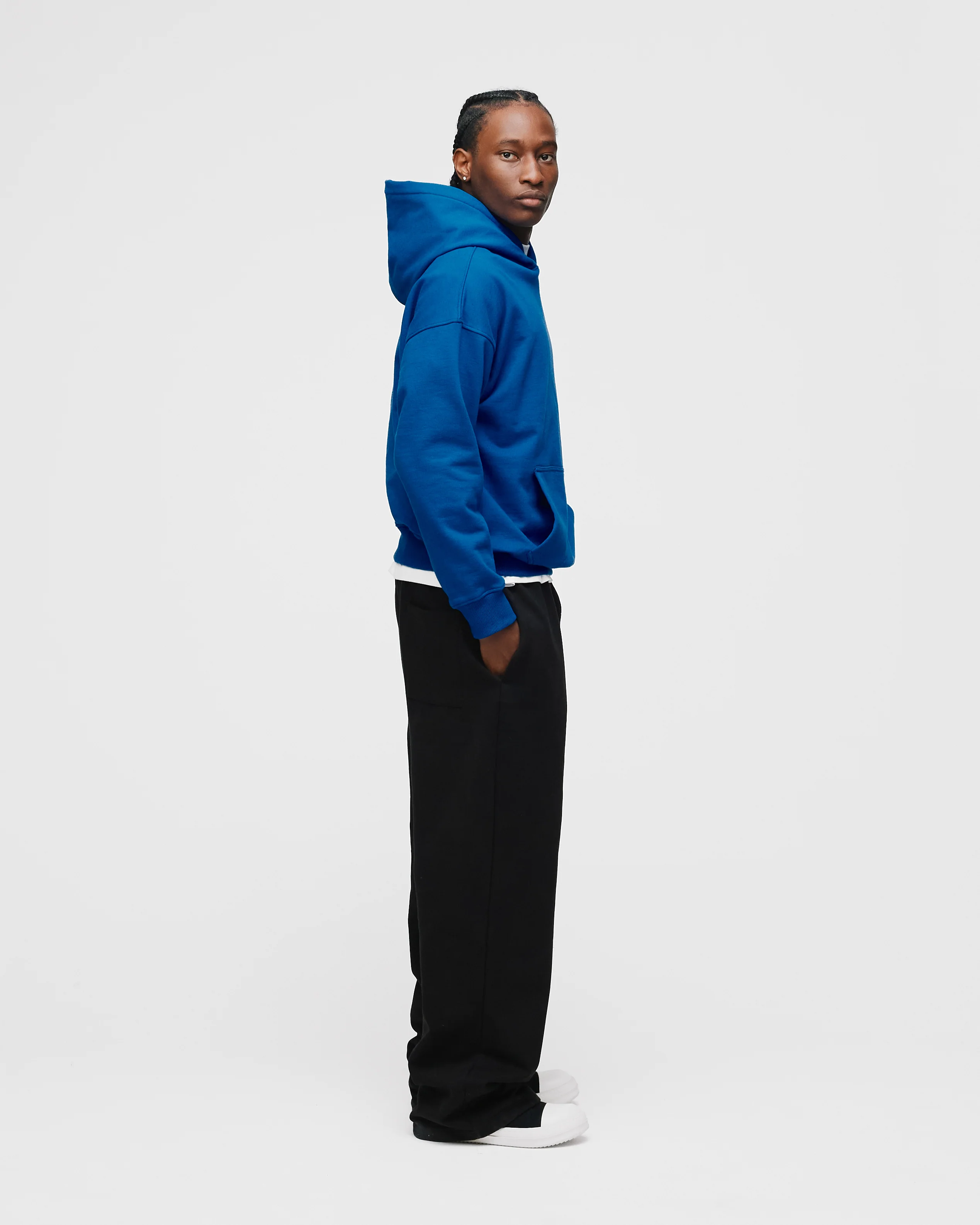 Drop Shoulder Hoodie - Royal Blue - Image 6