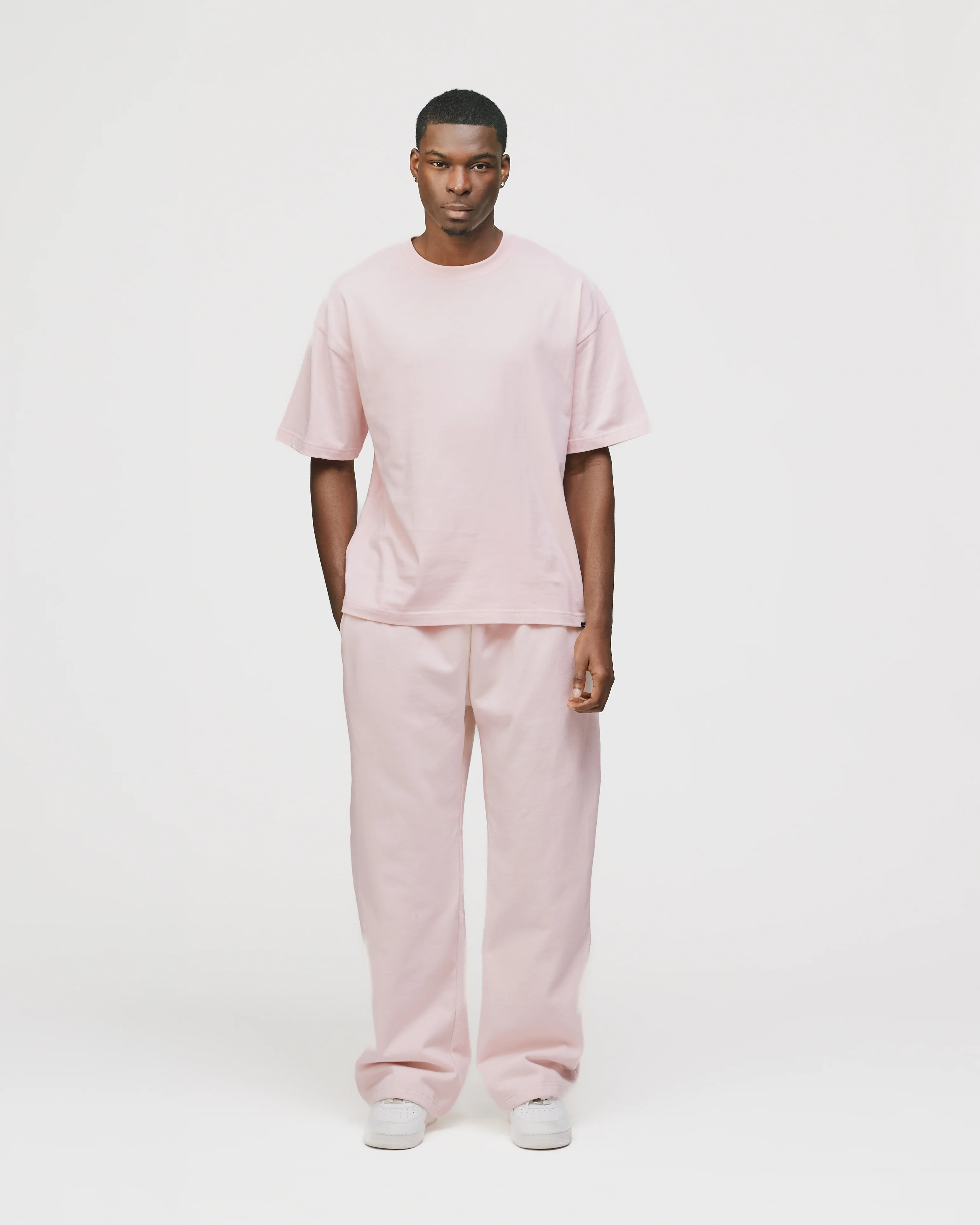 Drop Shoulder T-Shirt - Blush - Image 4