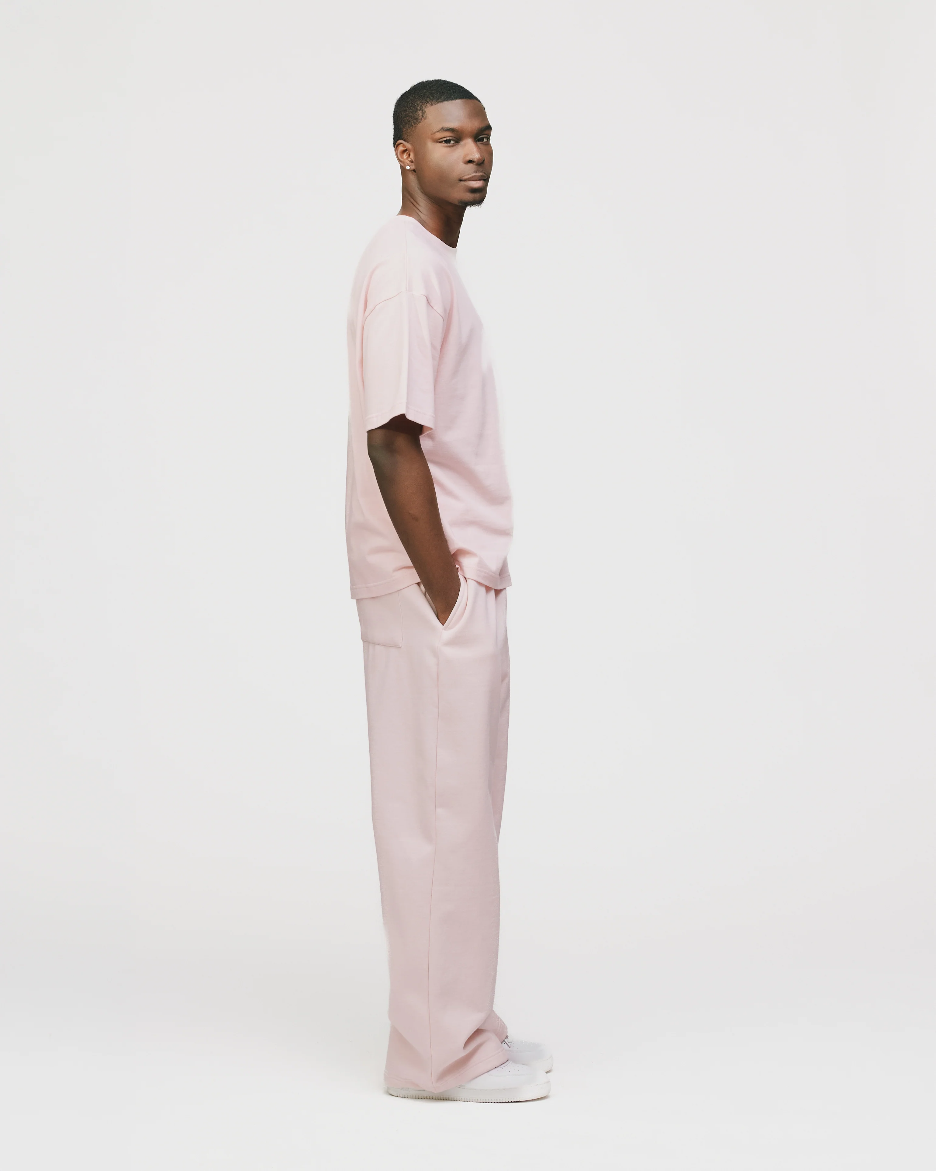 Drop Shoulder T-Shirt - Blush - Image 6