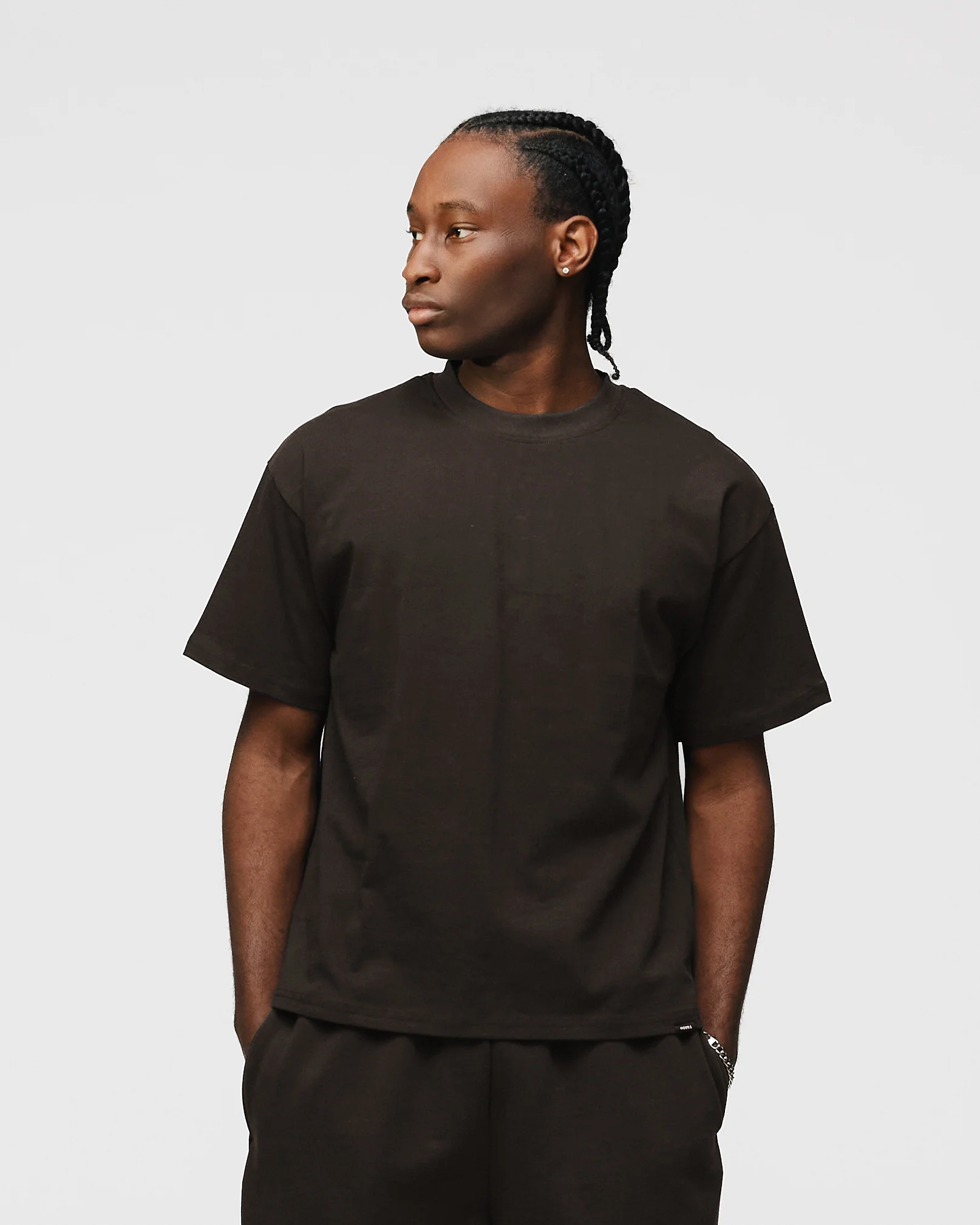 Drop Shoulder T-Shirt - Espresso - Image 3