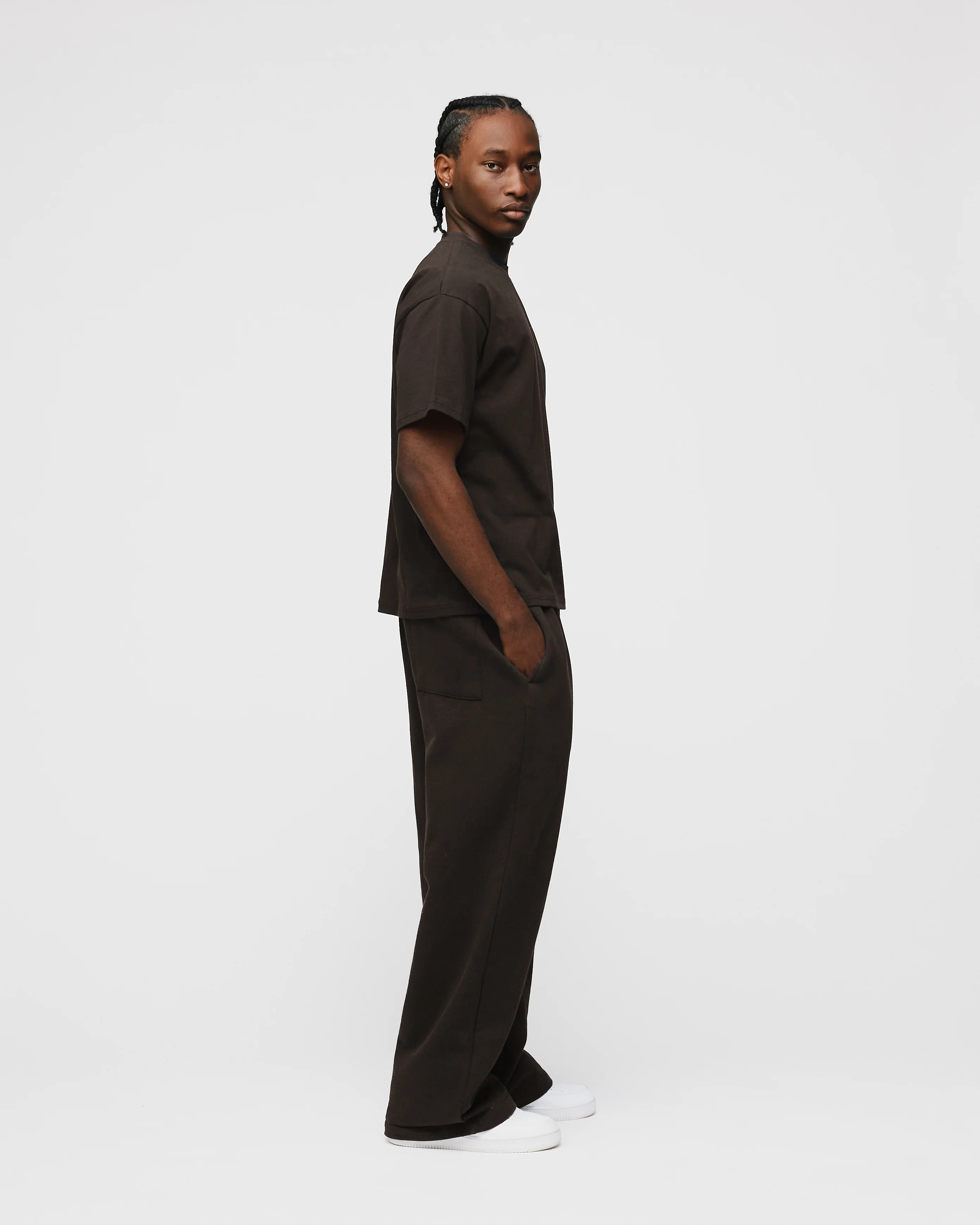 Drop Shoulder T-Shirt - Espresso - Image 6