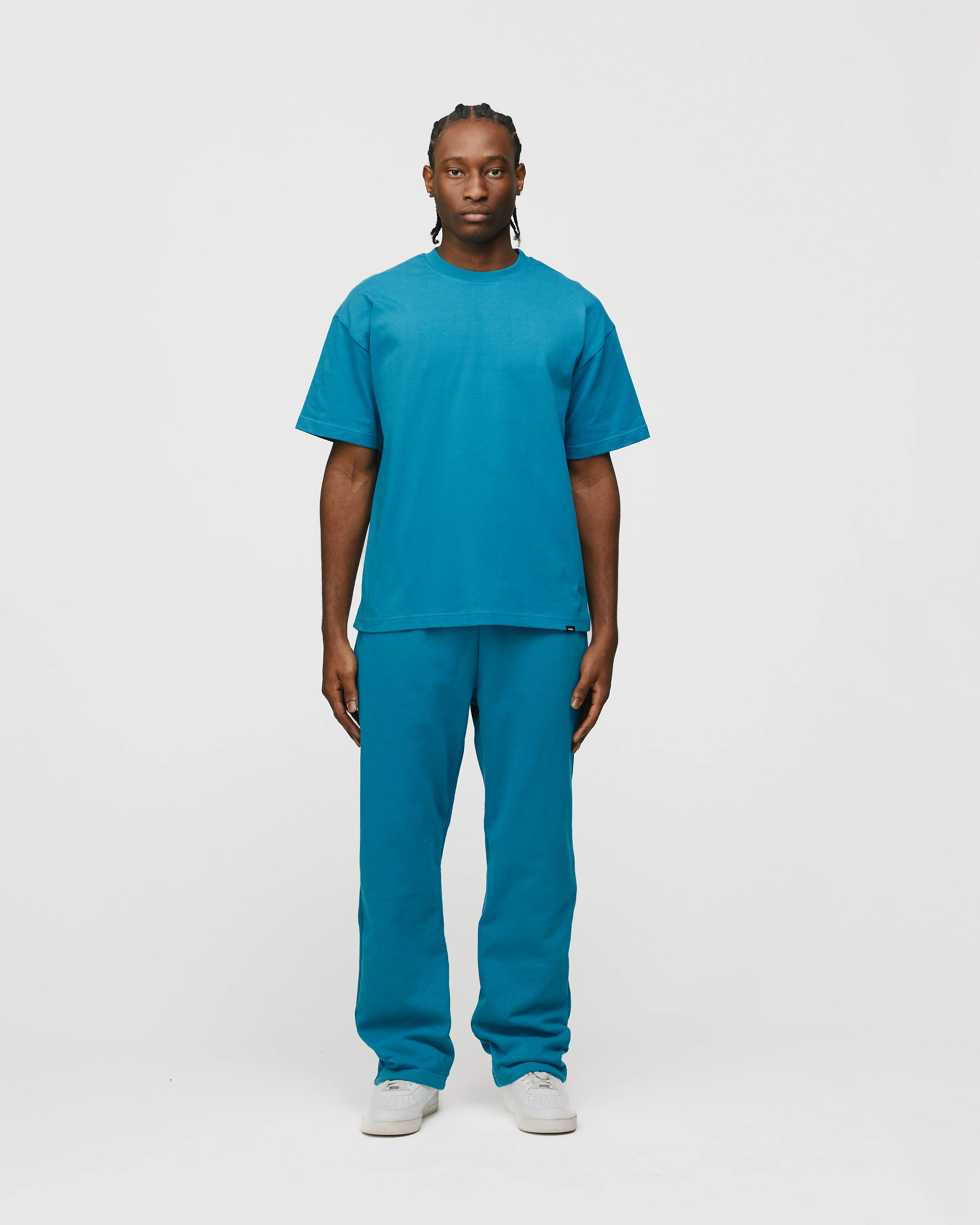 Drop Shoulder T-Shirt - Aqua - Image 2