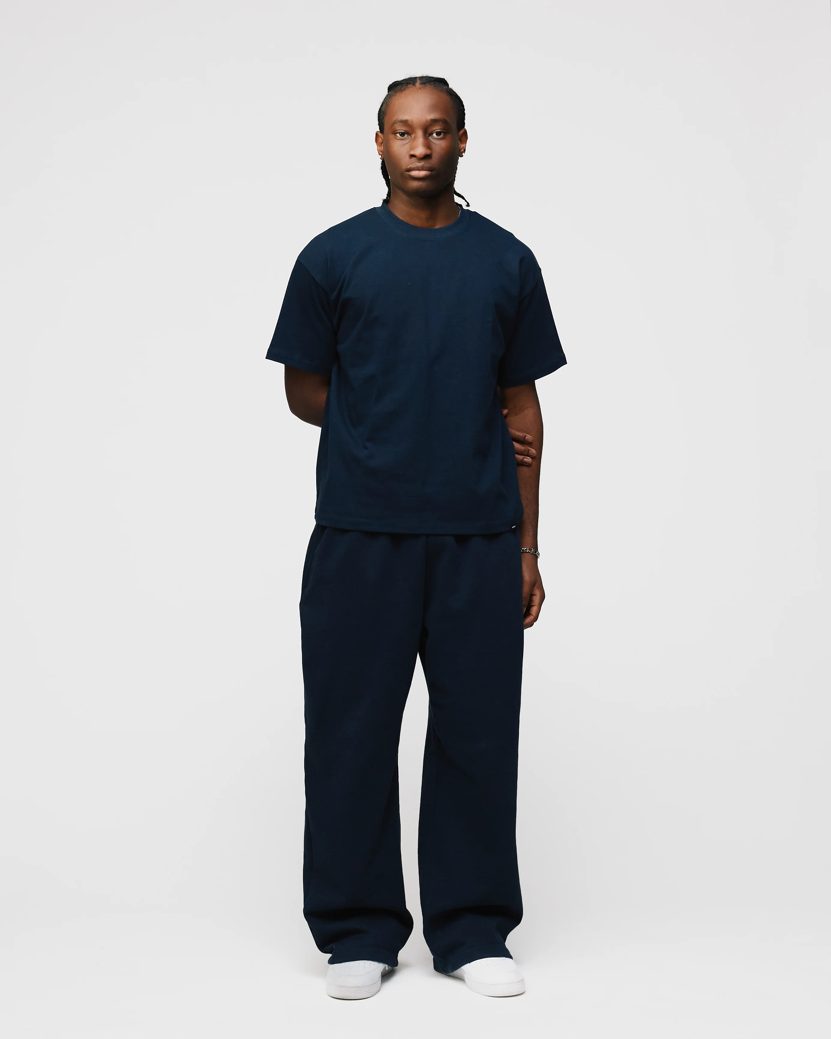 Drop Shoulder T-Shirt - Navy - Image 4