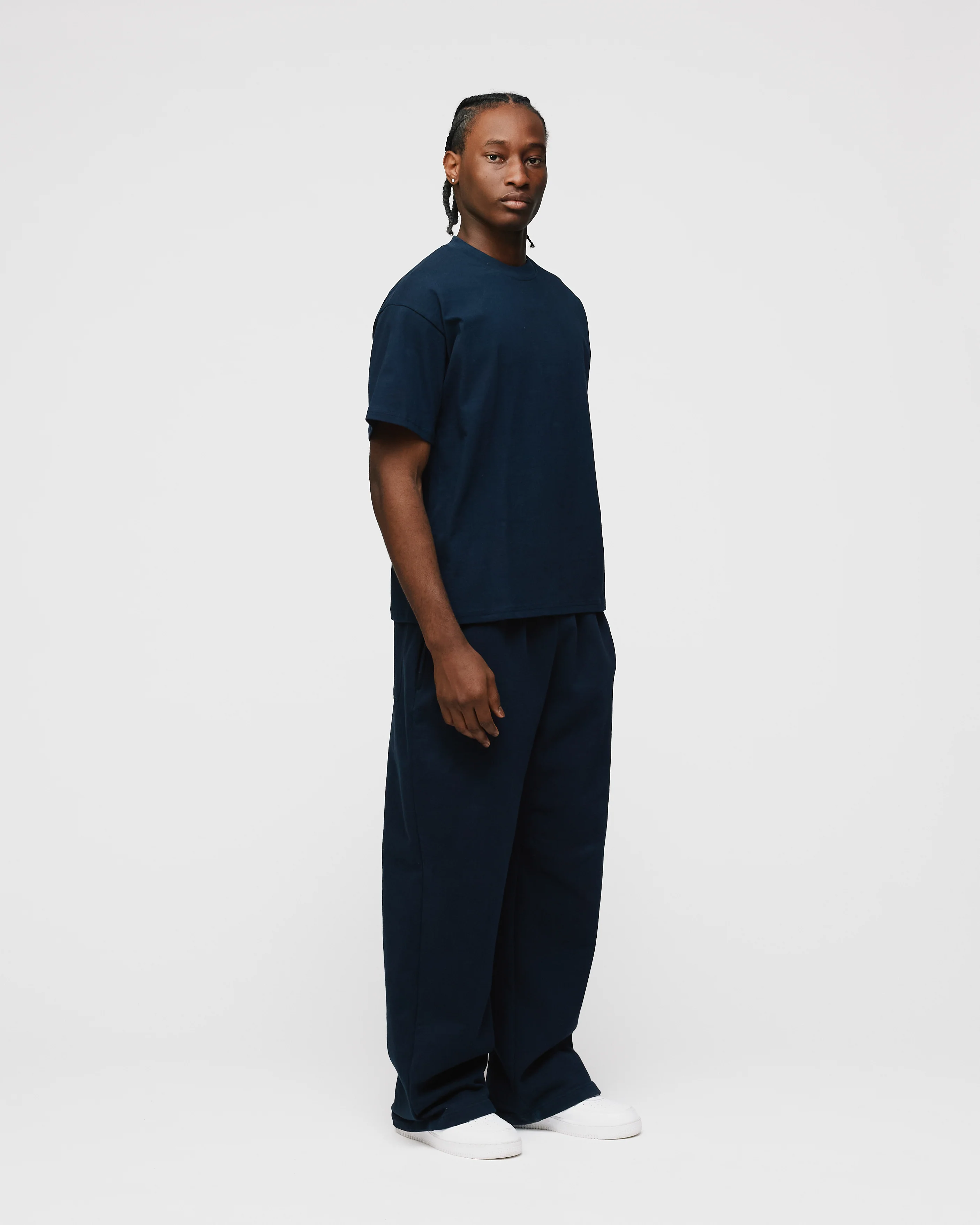 Drop Shoulder T-Shirt - Navy - Image 5