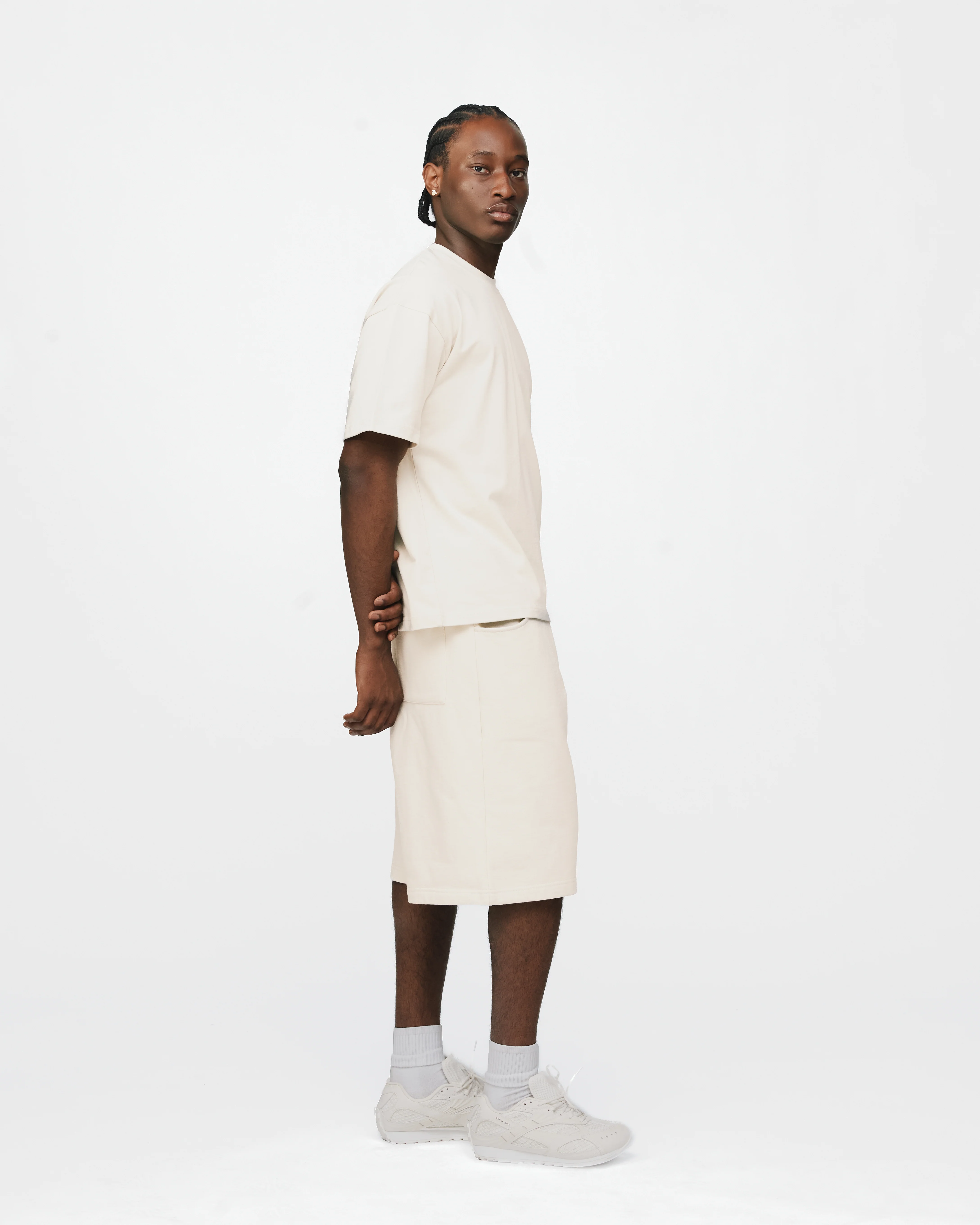 Drop Shoulder T-Shirt - Oyster - Image 5