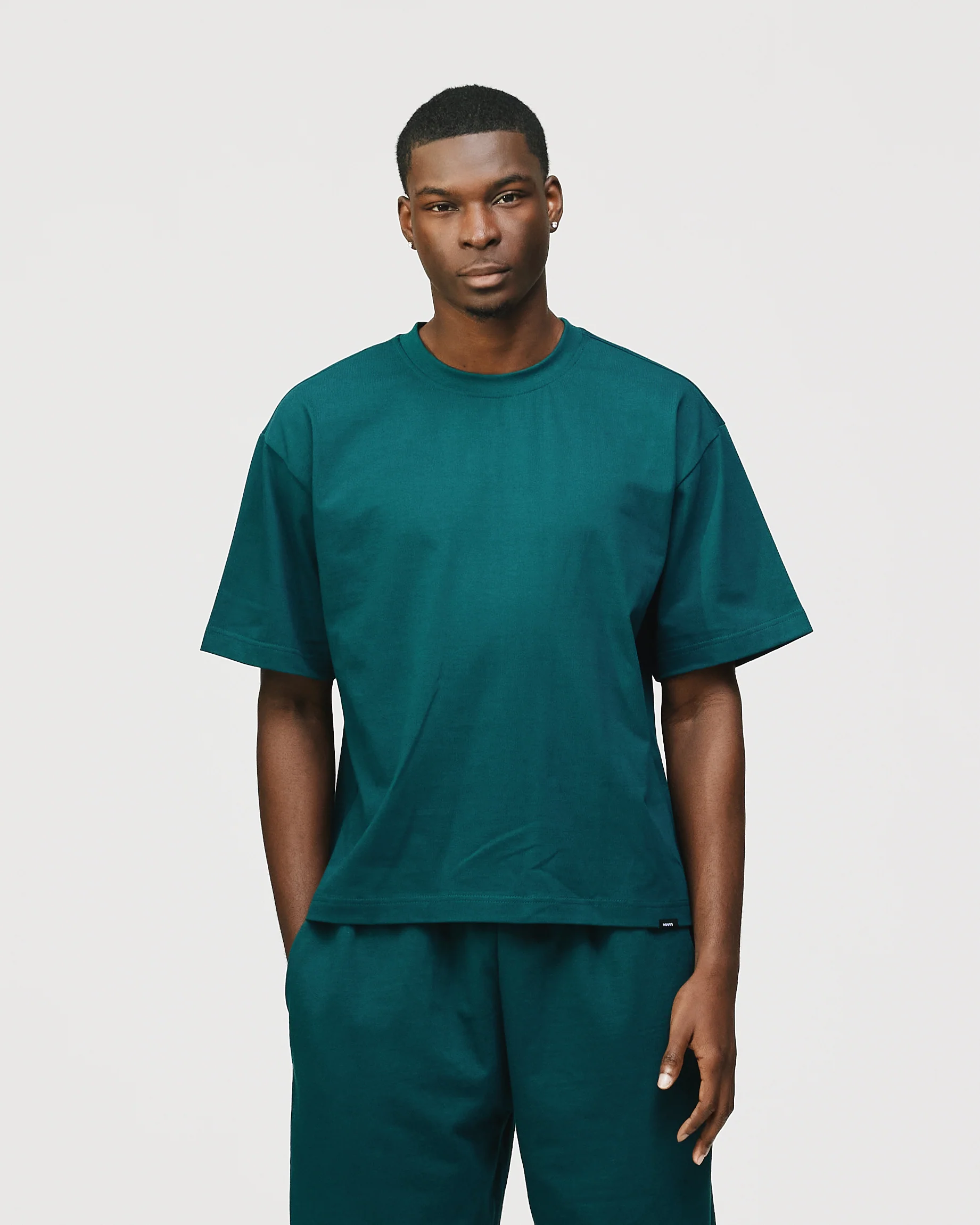 Drop Shoulder T-Shirt - Teal - Image 3