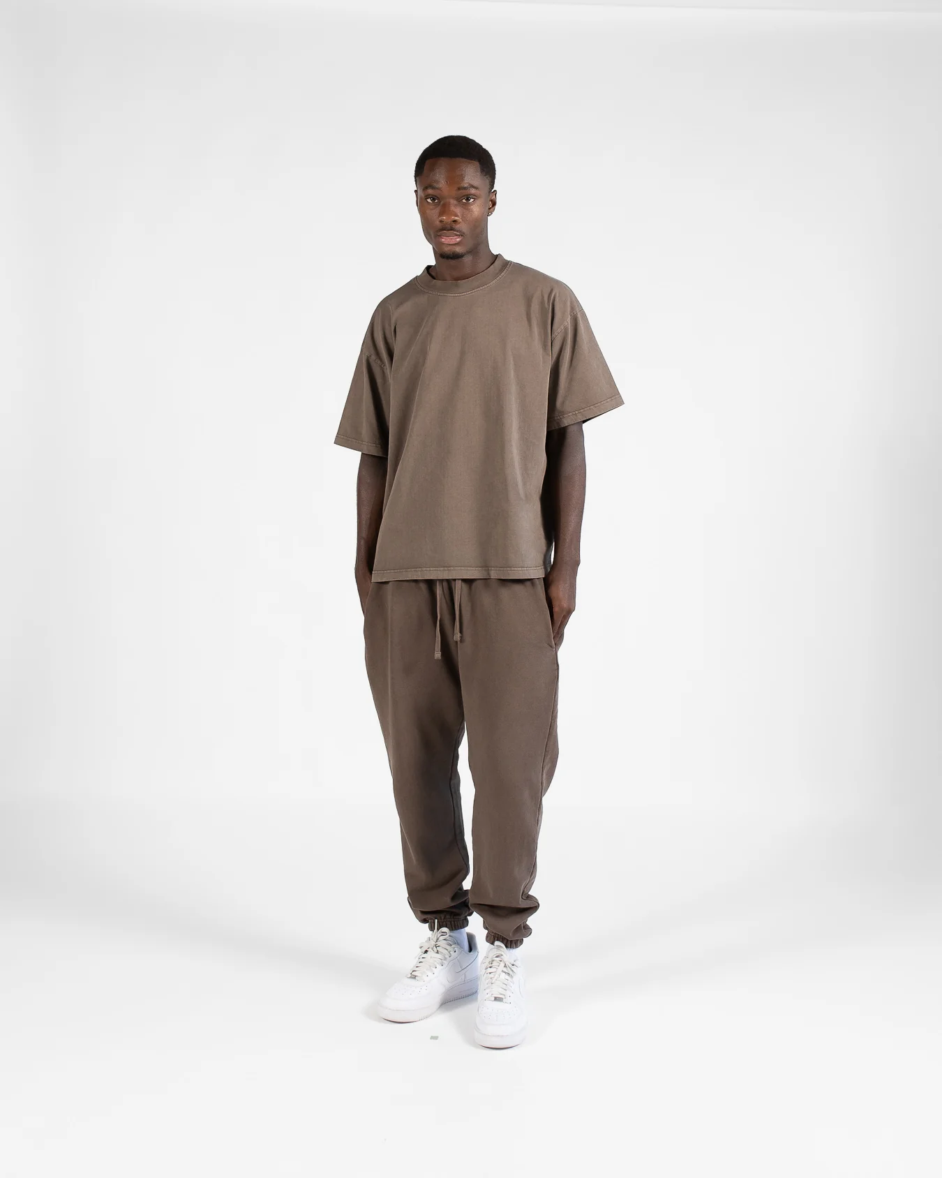Drop Shoulder T-Shirt - Vintage Brown - Image 2