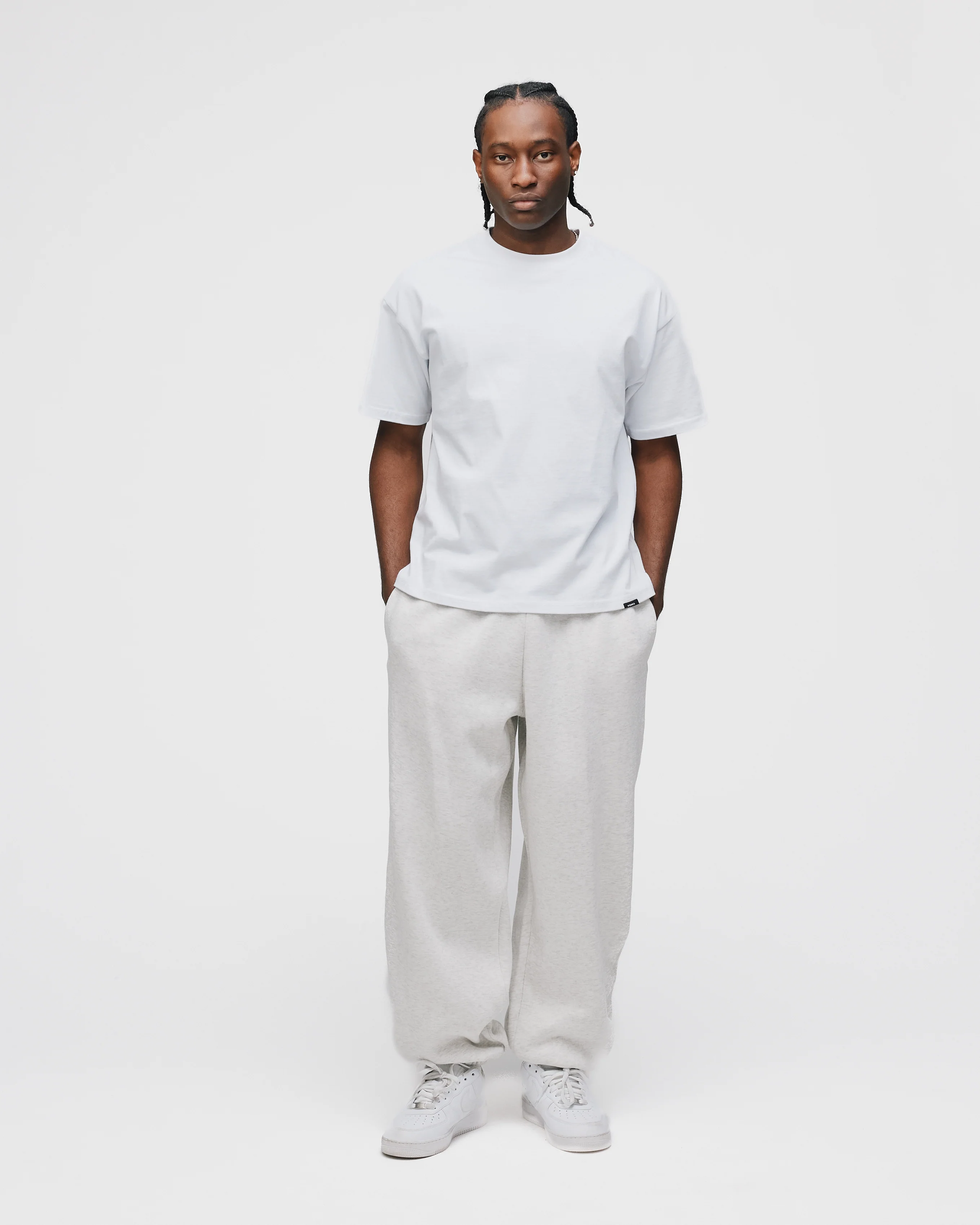 Drop Shoulder T-Shirt - White - Image 4