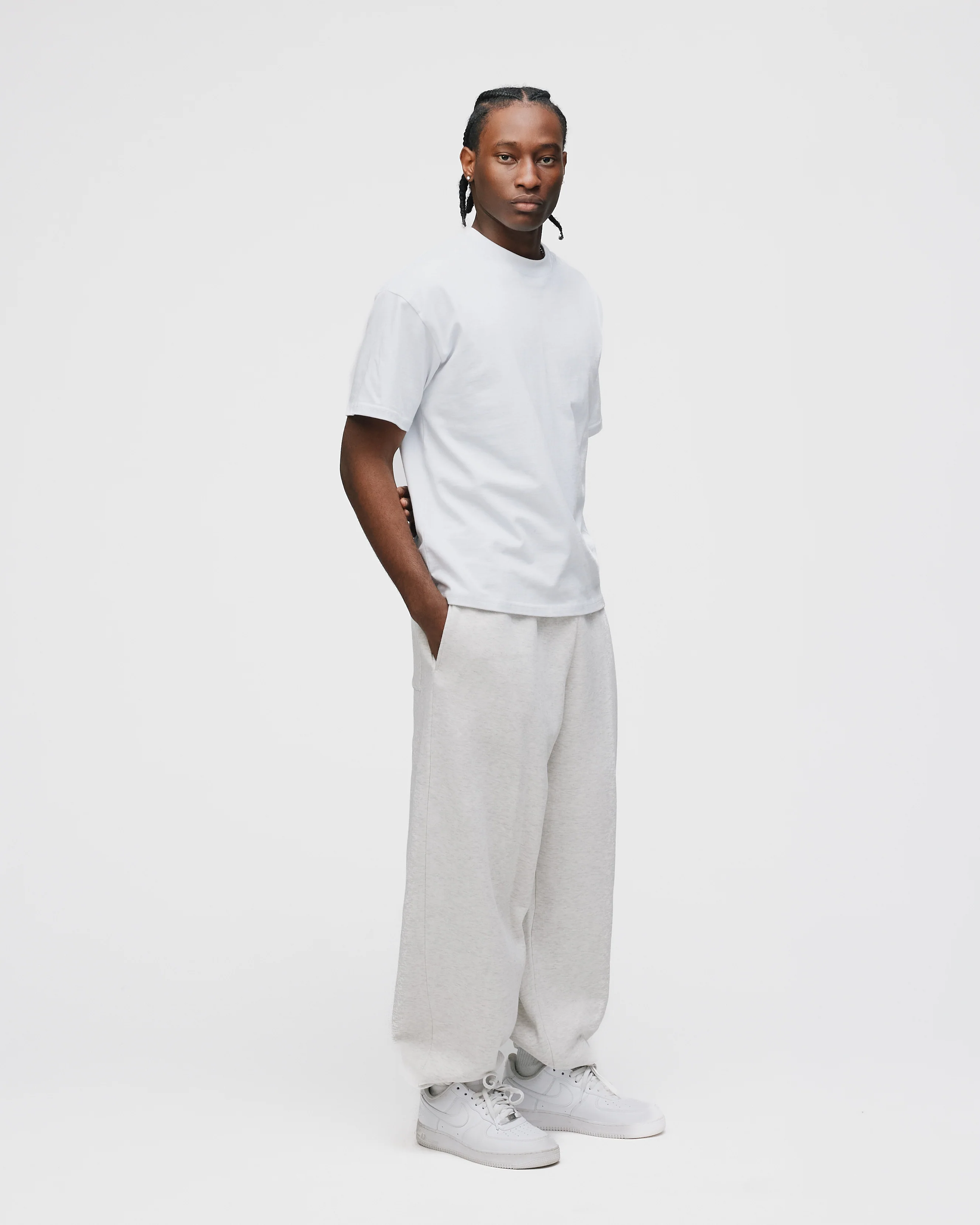 Drop Shoulder T-Shirt - White - Image 5