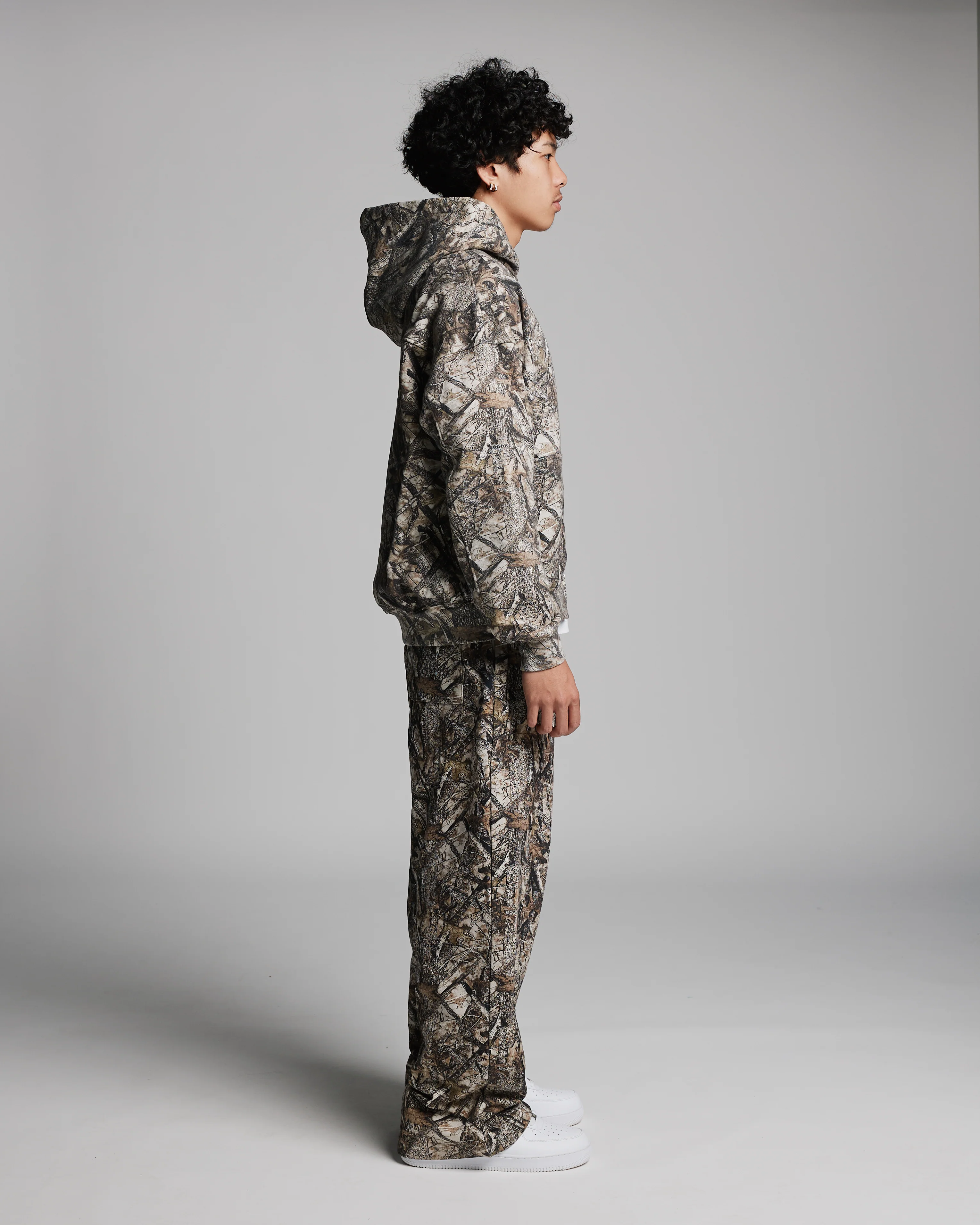 Drop Shoulder Zip Hoodie - Camo - Image 4