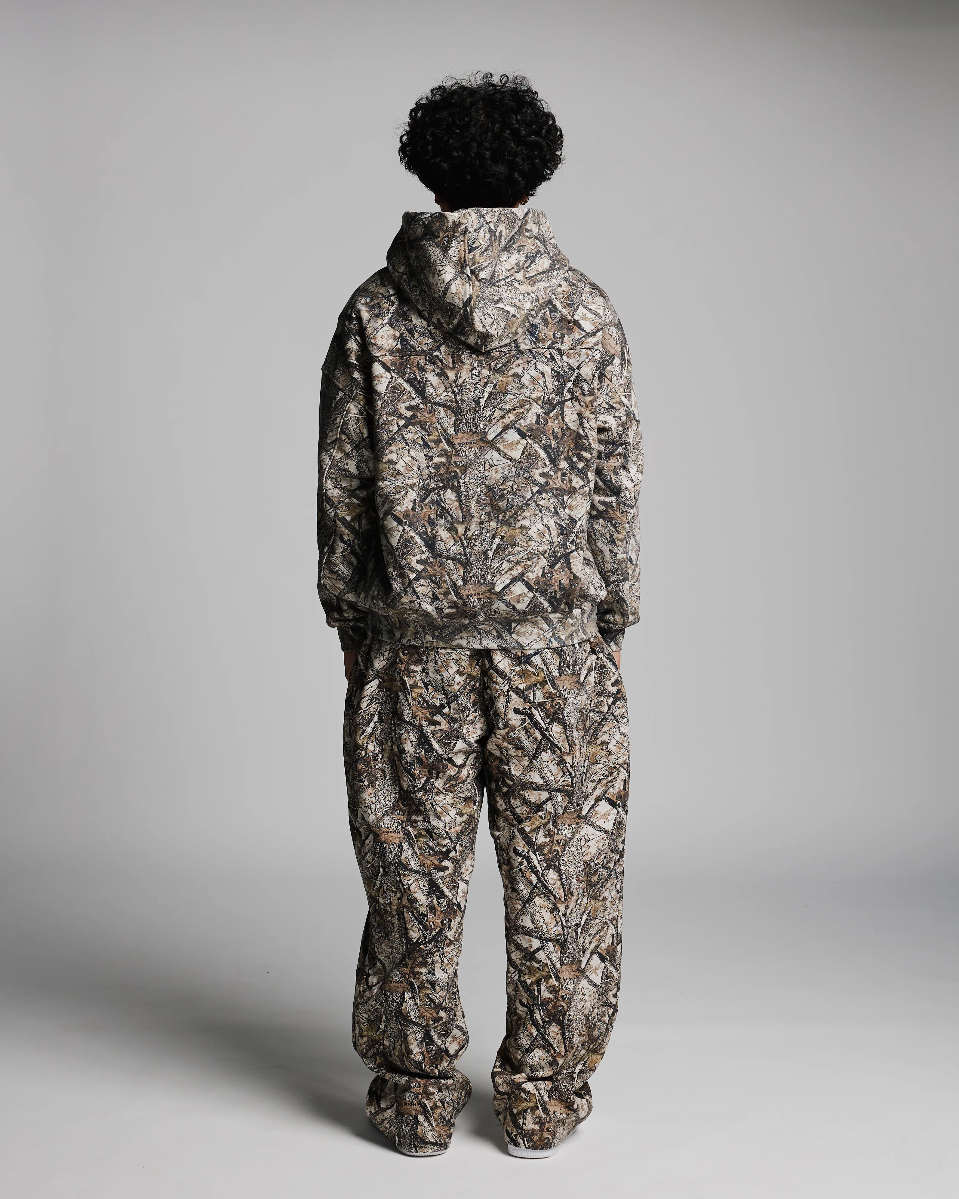 Drop Shoulder Zip Hoodie - Camo - Image 5