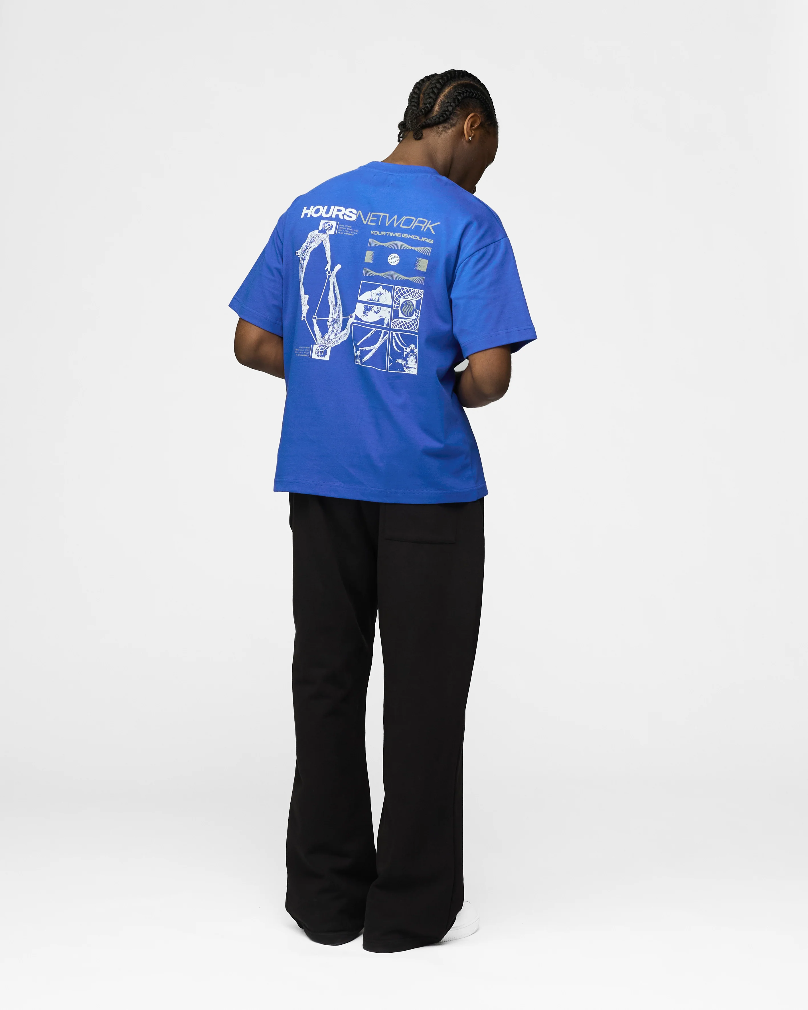 Hours Network T-Shirt - Royal Blue - Image 7