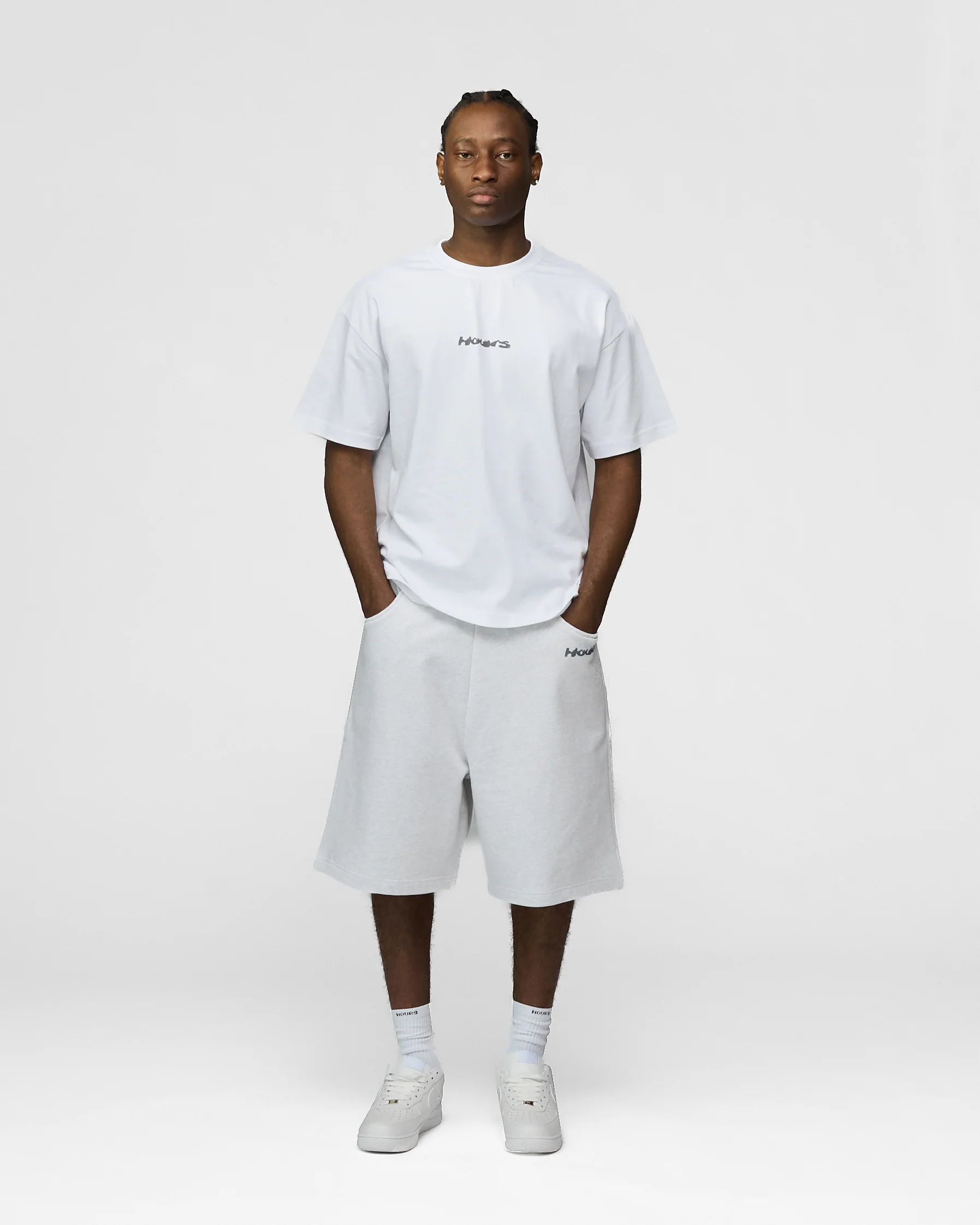 Infinity Sun Baggy Sweatshorts - Ash - Image 4