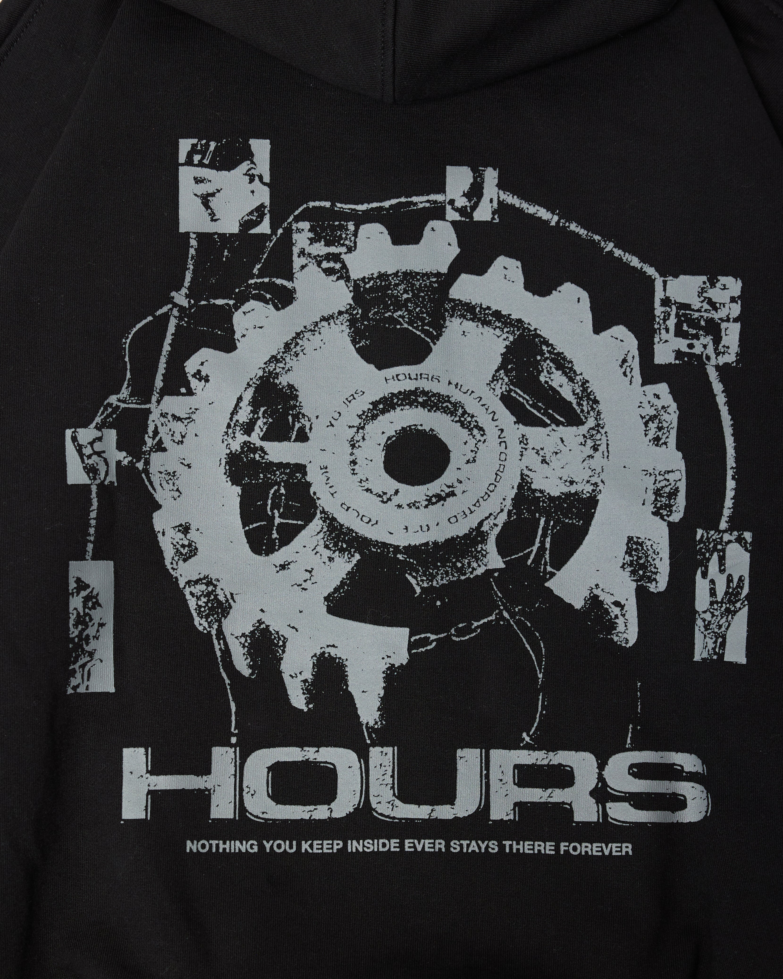 Machine Zip Hoodie - Black - Image 9
