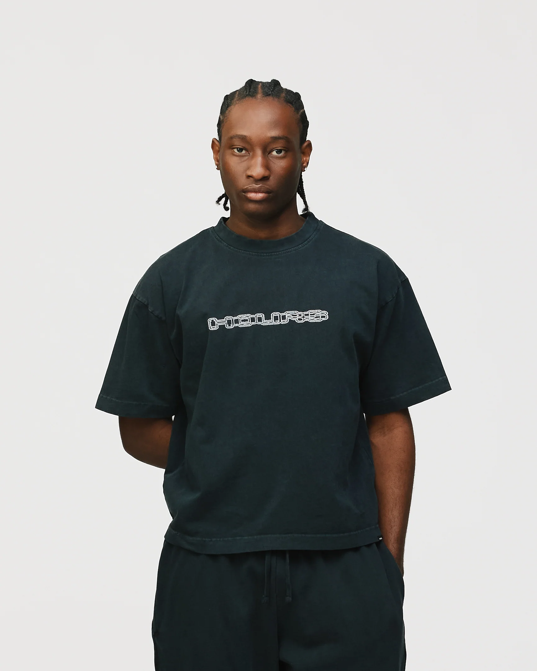 Neural Link Cropped T-Shirt - Vintage Black - Image 3