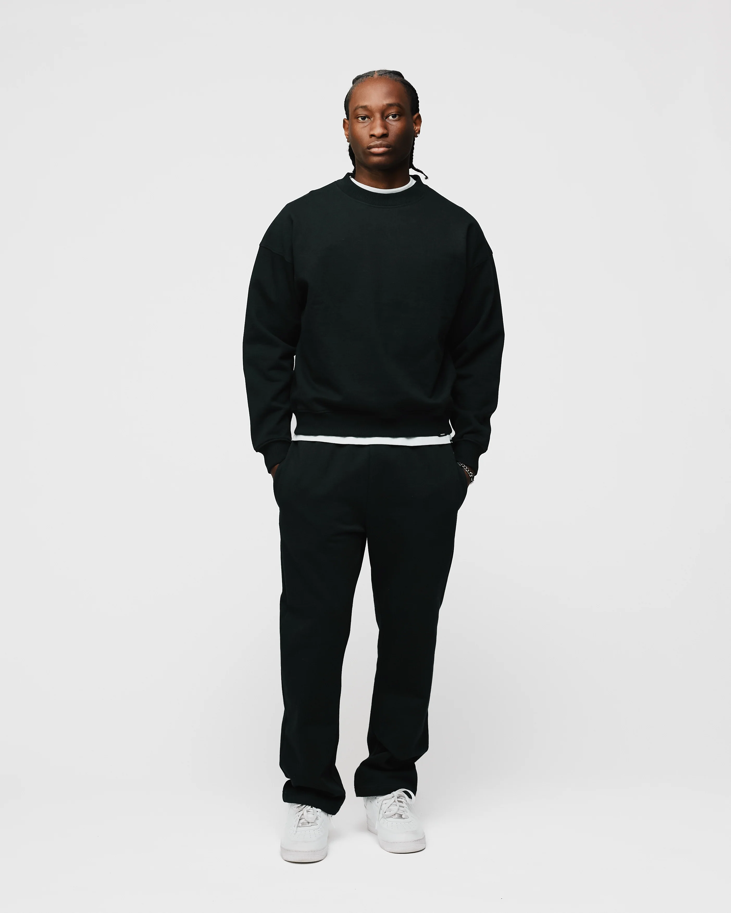 Open Bottom Sweatpants - Black - Image 4