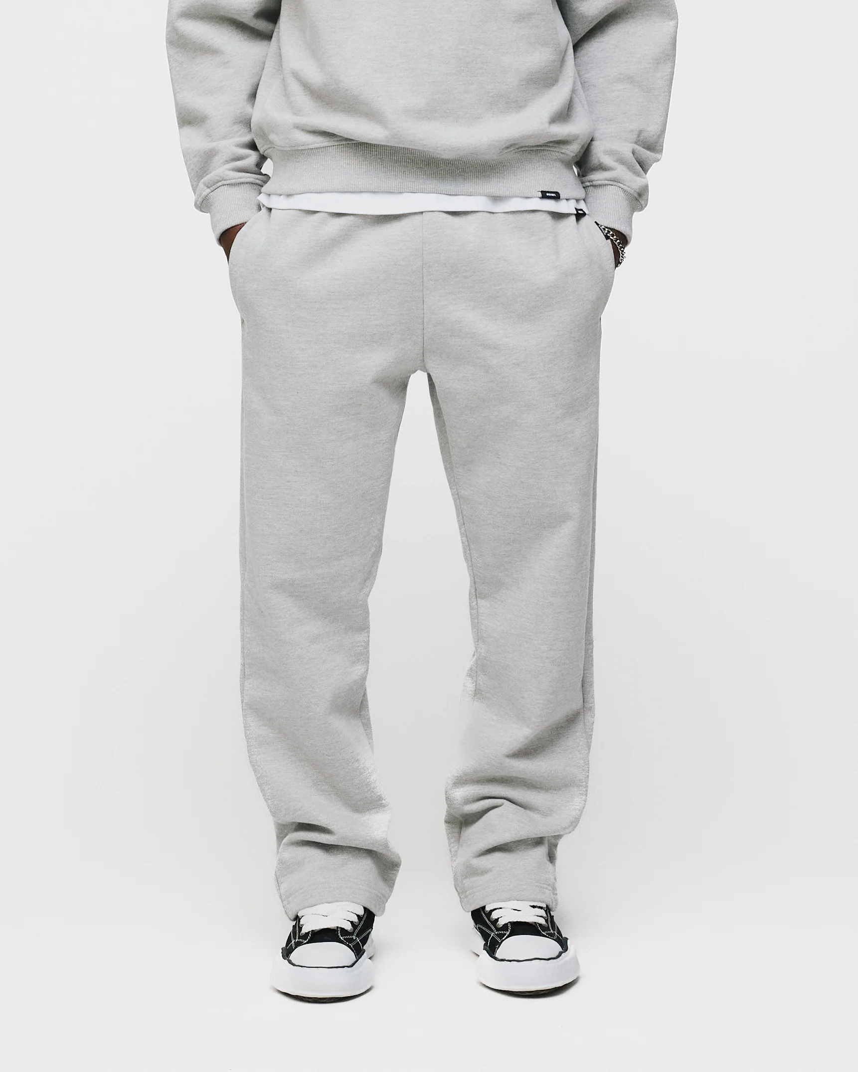 Open Bottom Sweatpants - Grey - Image 3