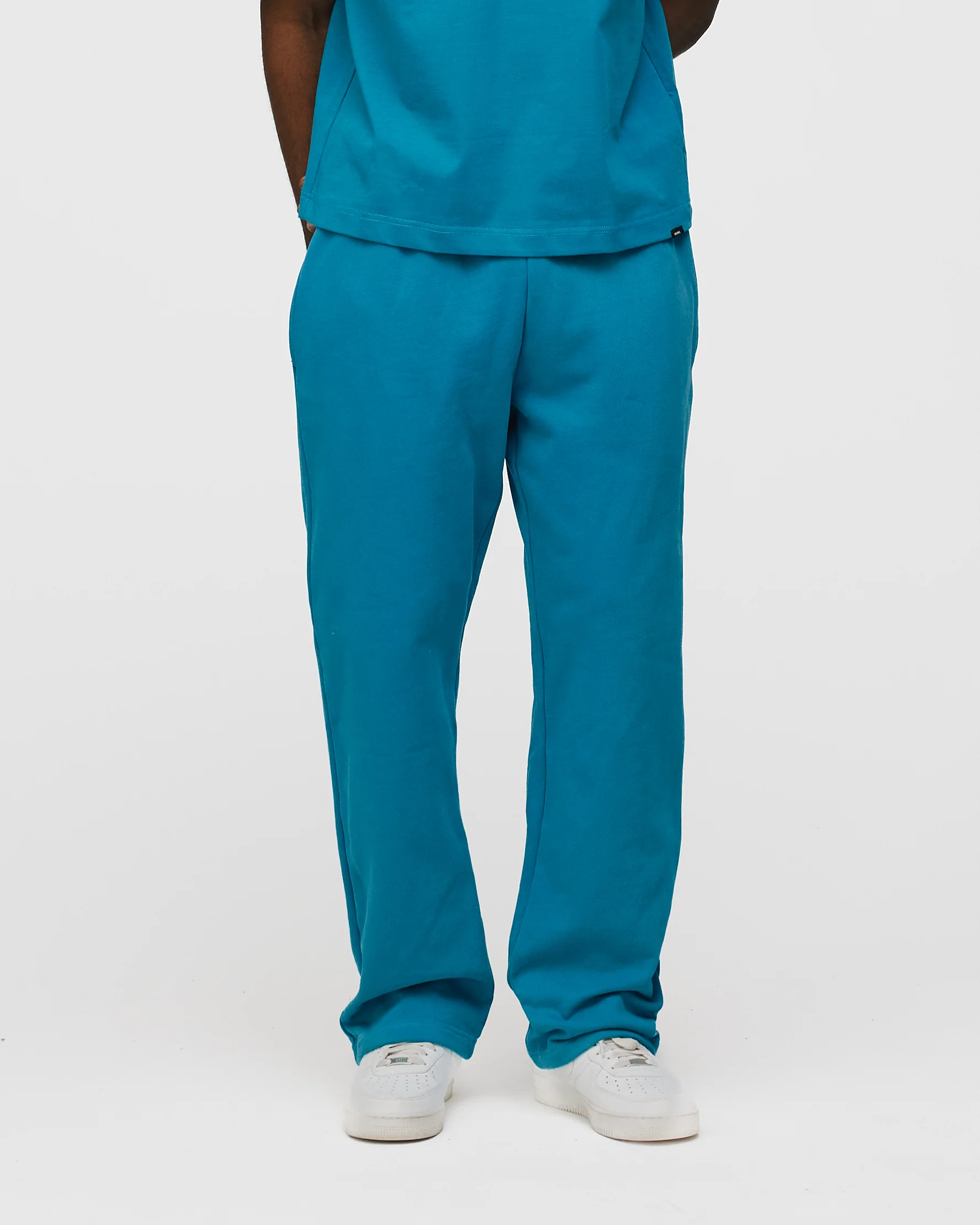 Open Bottom Sweatpants - Aqua - Image 3