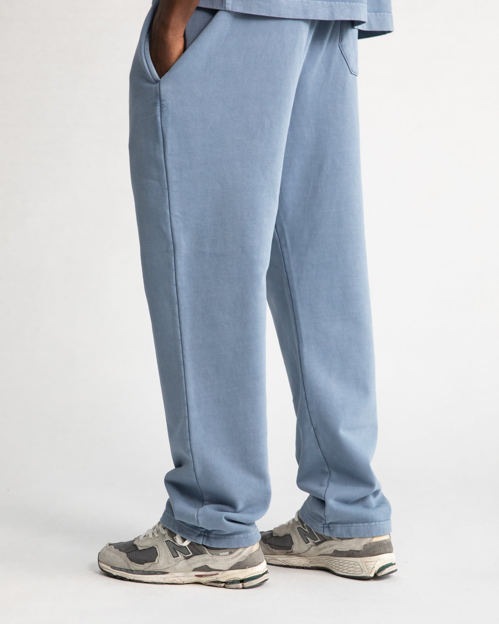 Open Bottom Sweatpants - Vintage Blue - Image 7