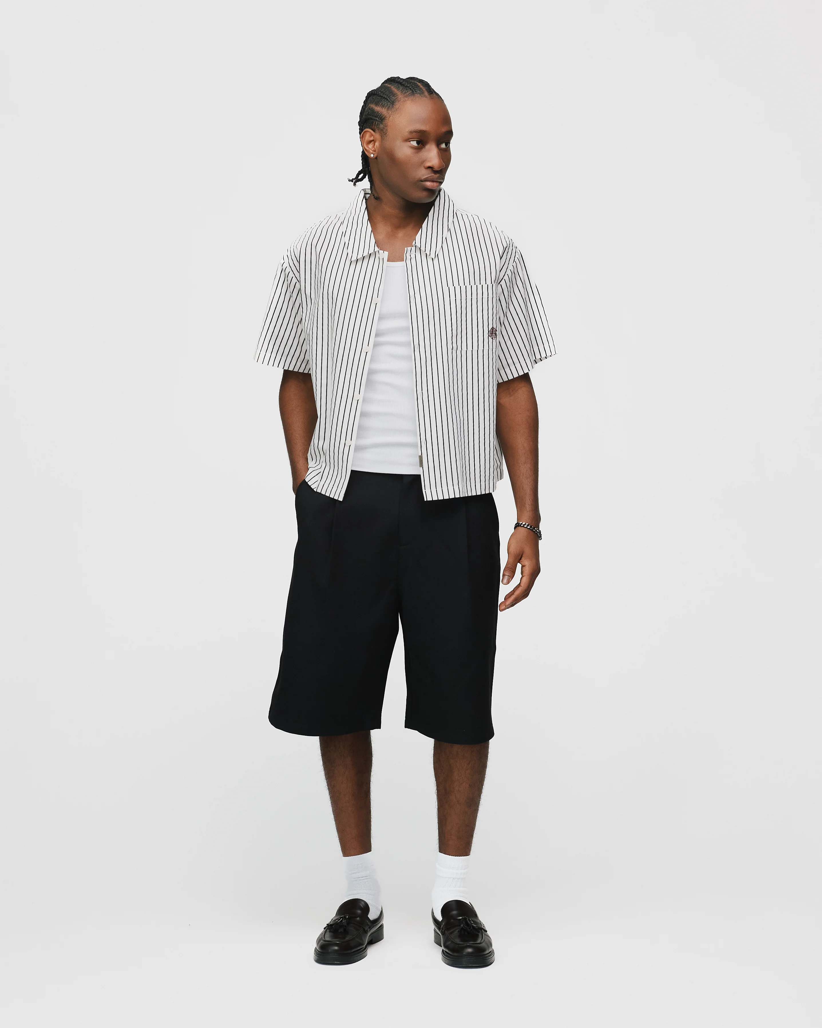 Pleated Shorts - Black - Image 4