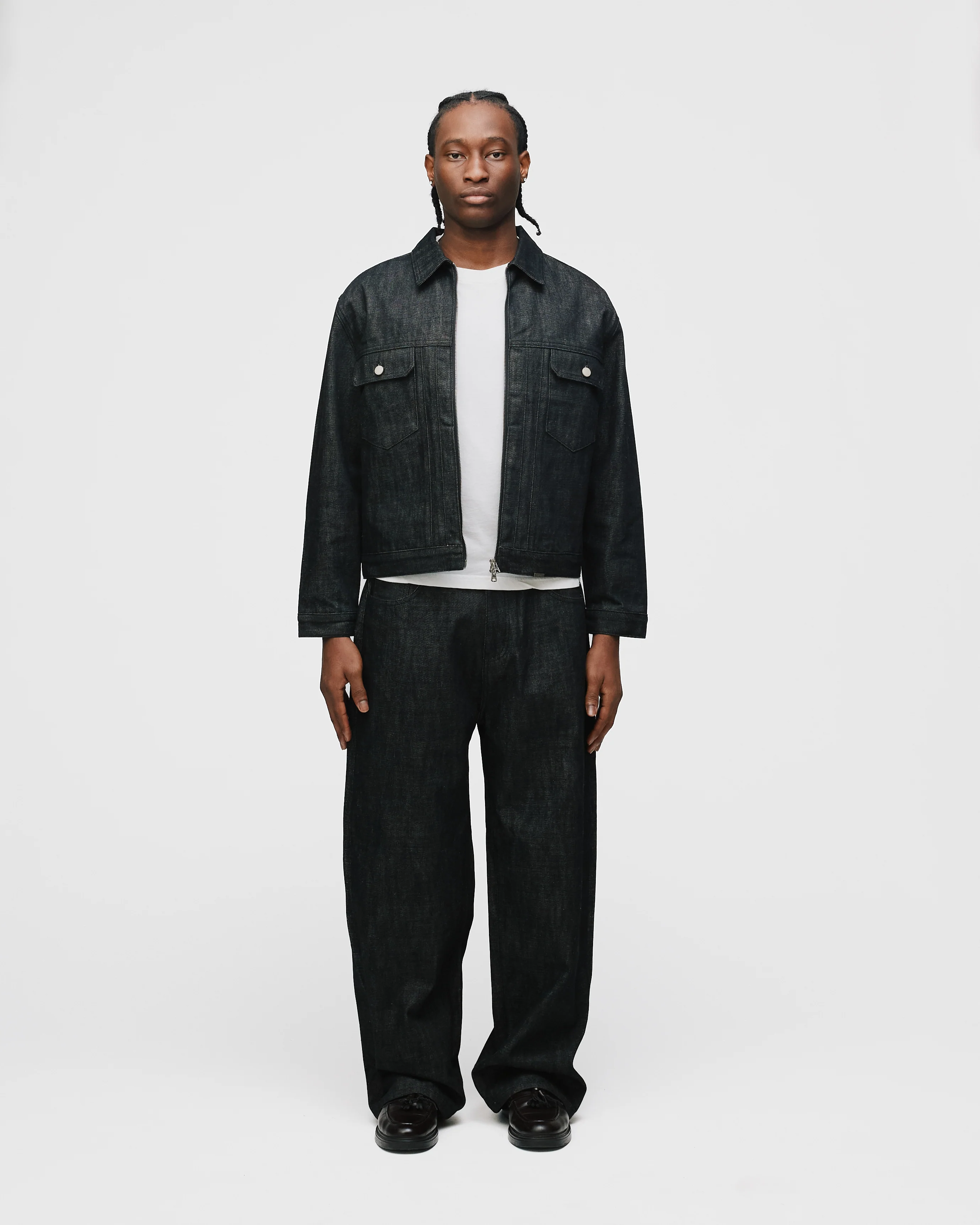 Raw Denim Jacket - Black - Image 2