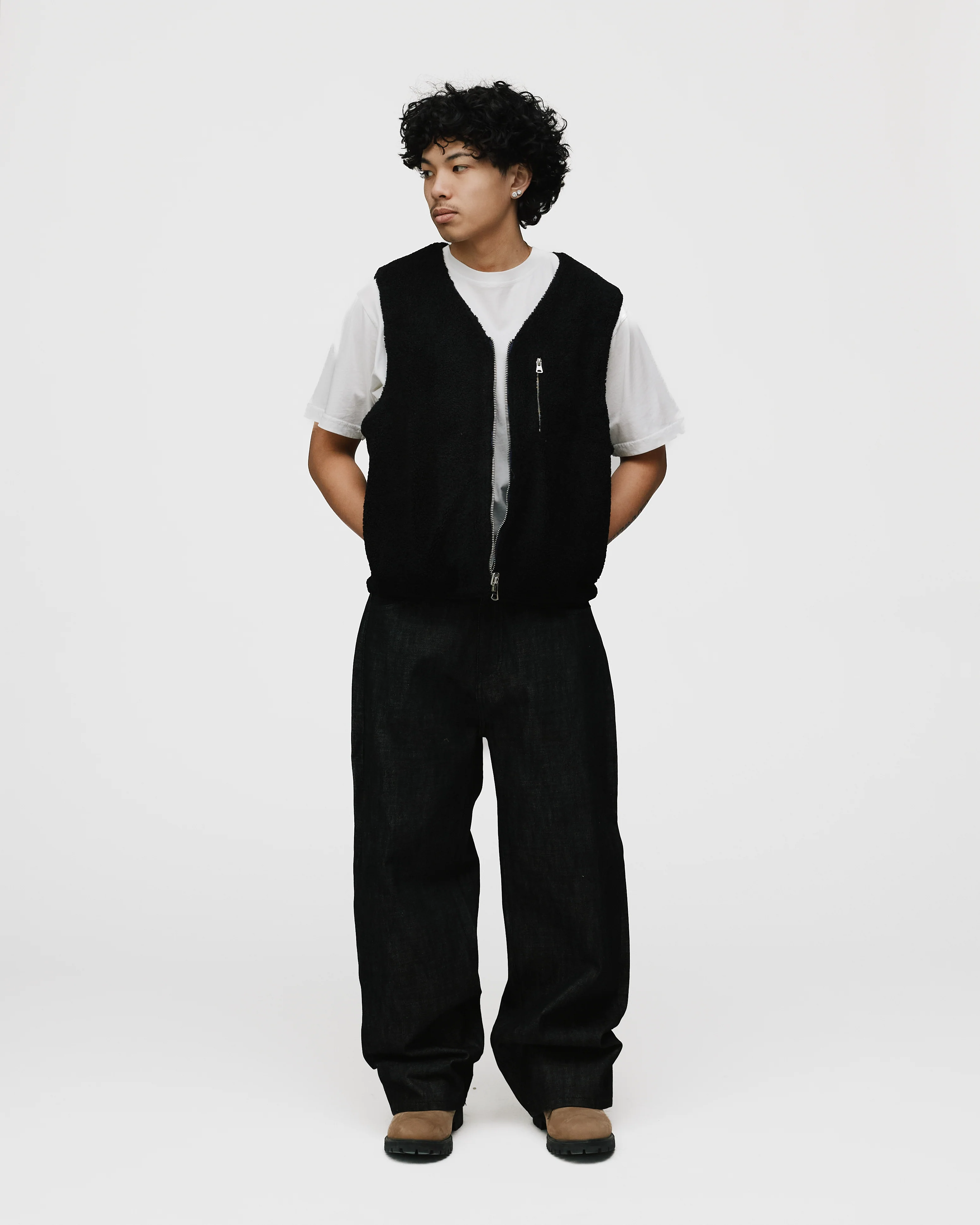 Reversible Workwear Vest - Washed Grey - Image 7