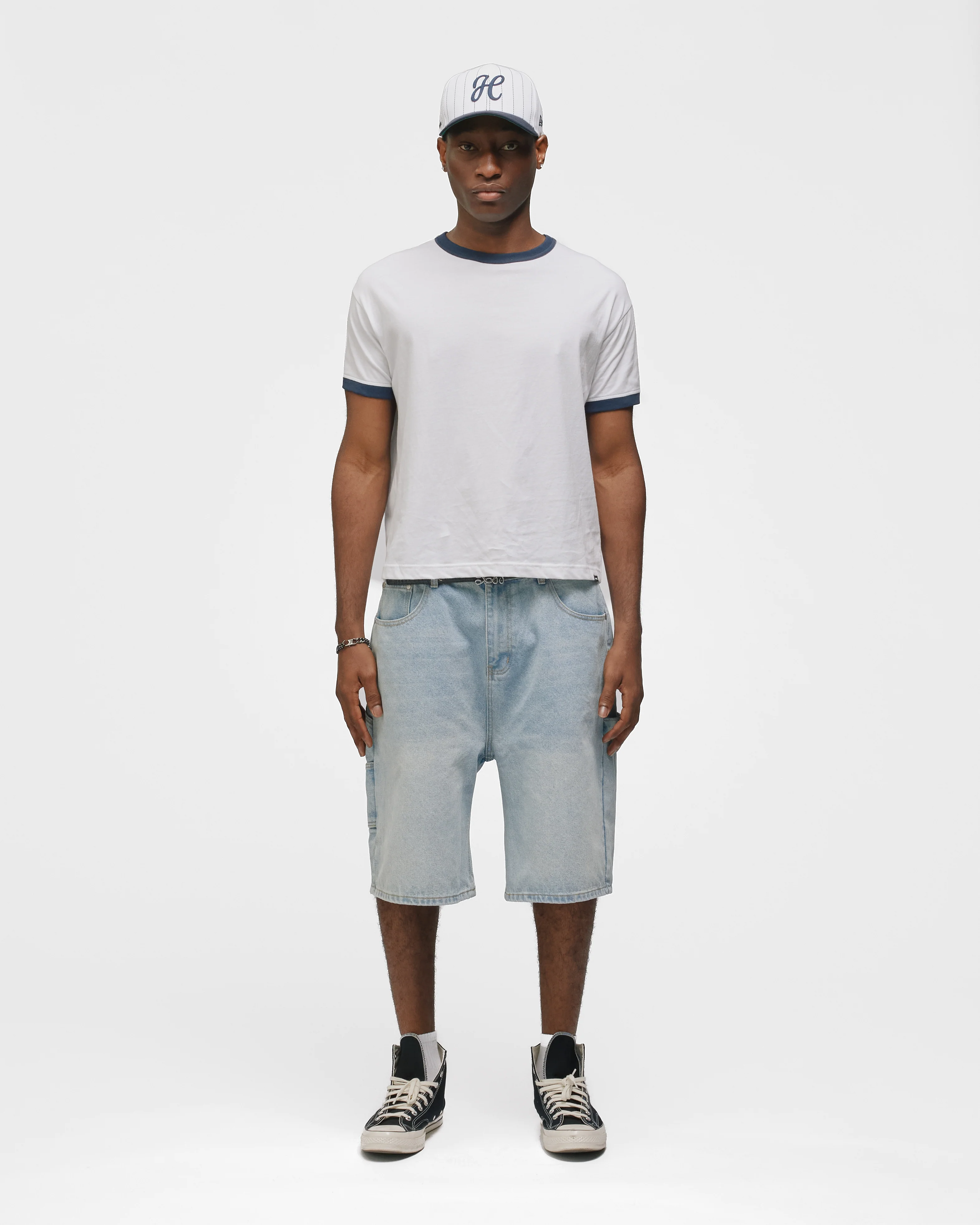 Ringer T-Shirt - Navy - Image 2