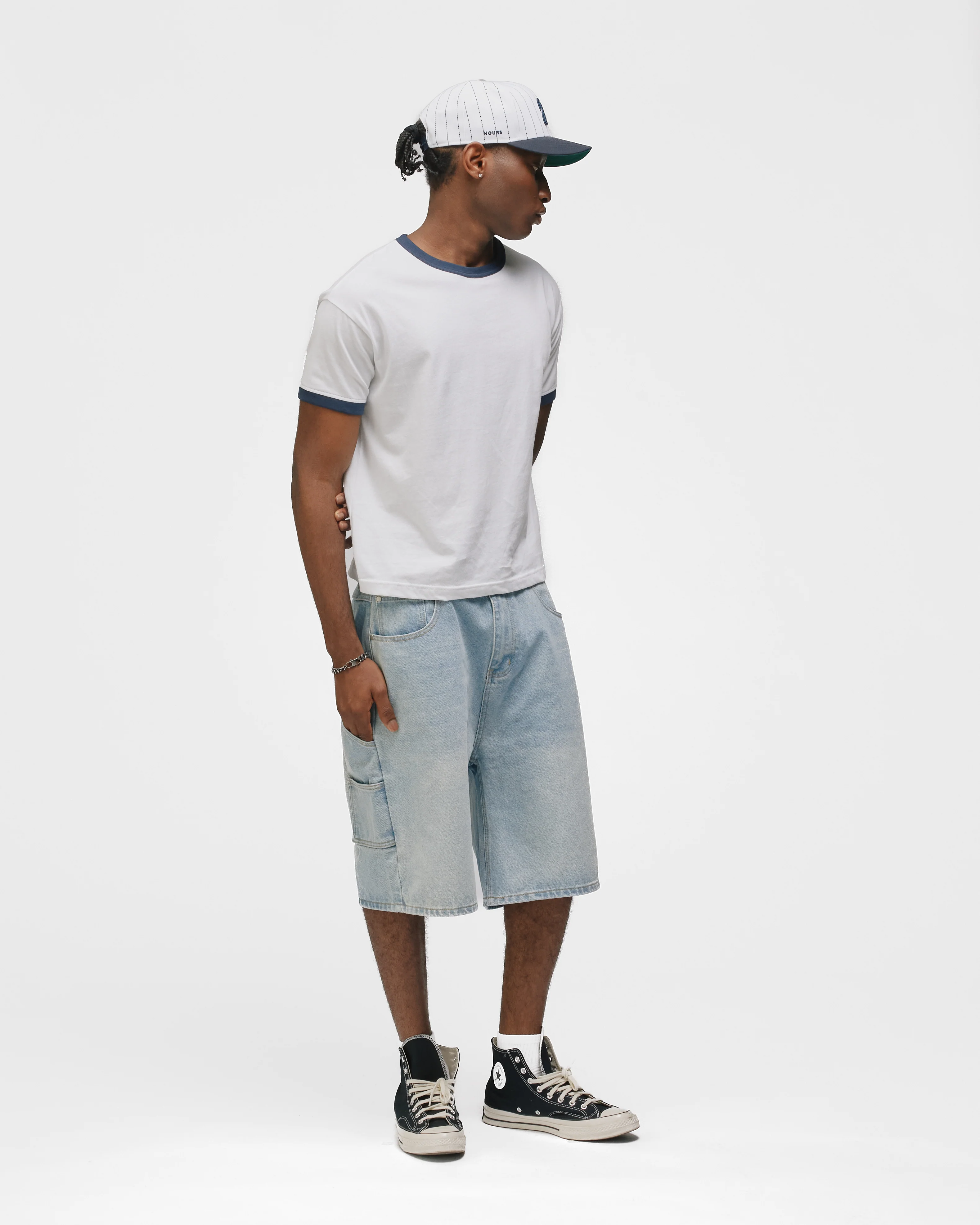 Ringer T-Shirt - Navy - Image 5